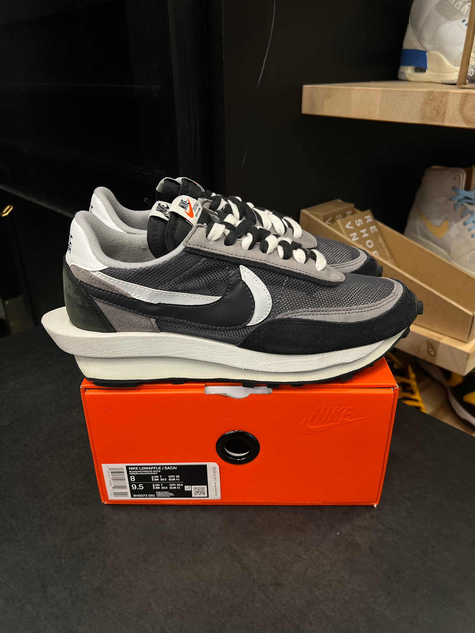 Nike Nike LD Waffle sacai Black Size 8, PREOWNED - SoleSeattle
