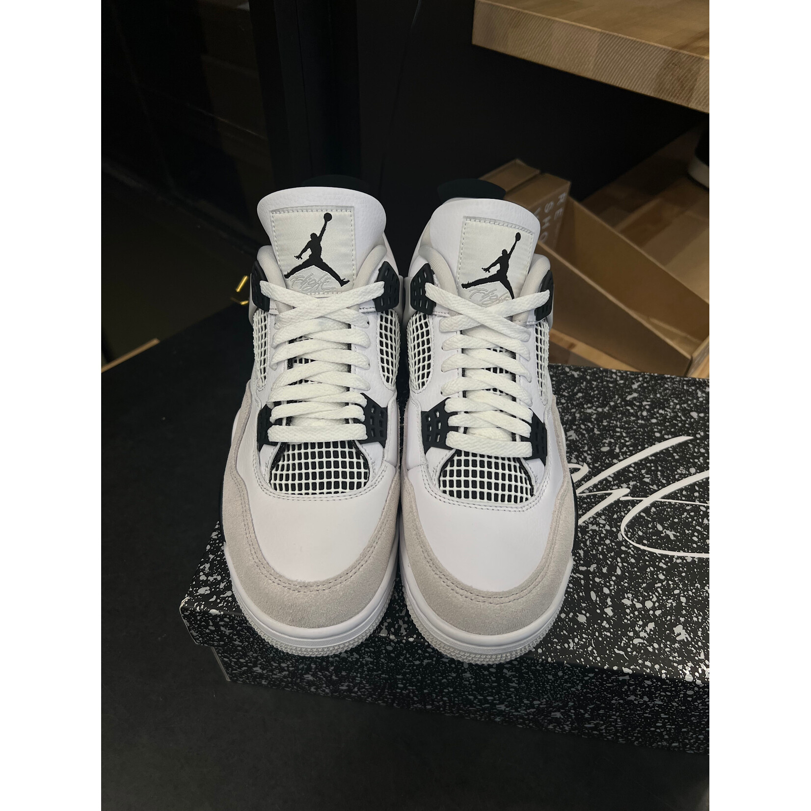 Jordan Jordan 4 Retro Military Black Size 8.5, PREOWNED