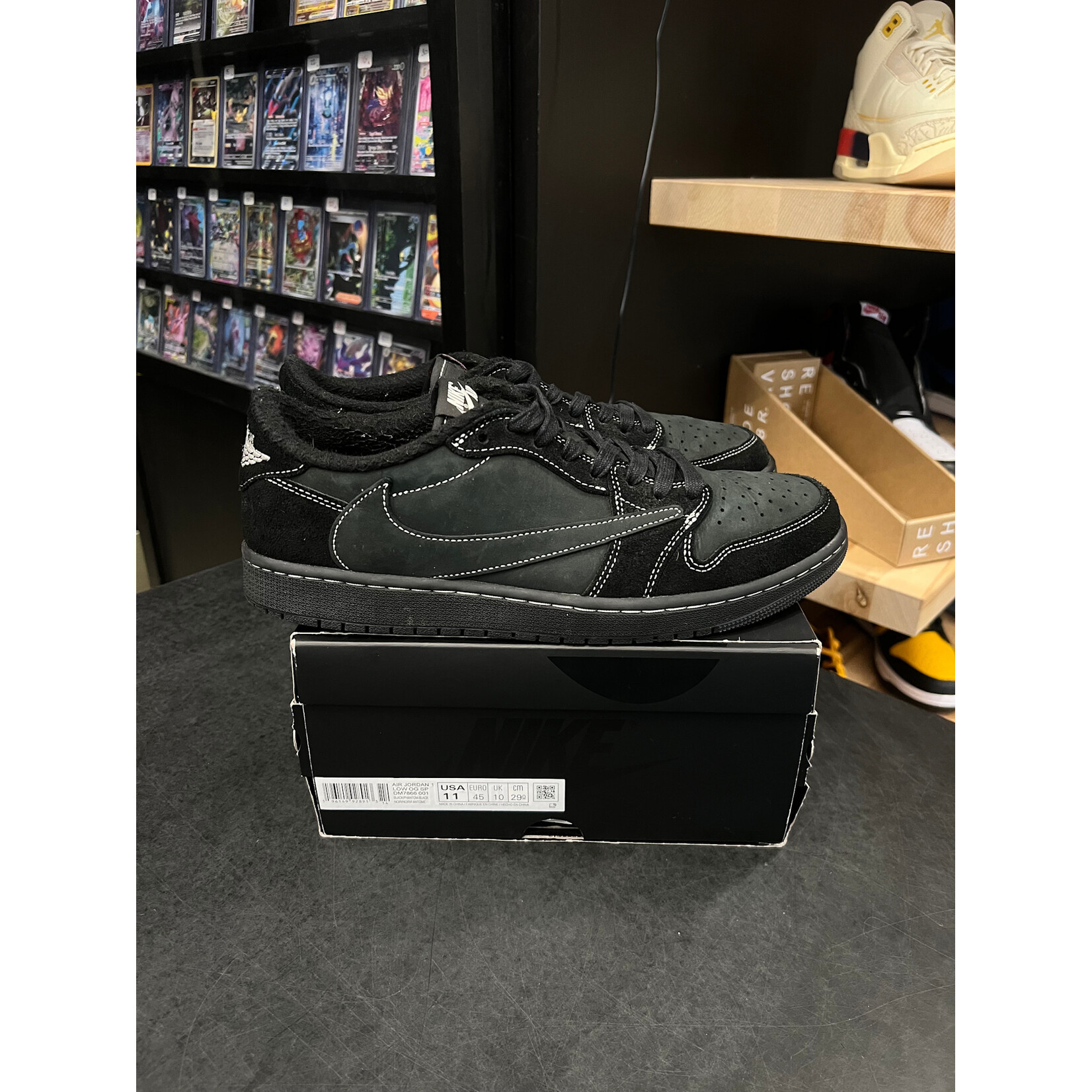 Jordan Jordan 1 Retro Low OG SP Travis Scott Black Phantom Size 11, PREOWNED