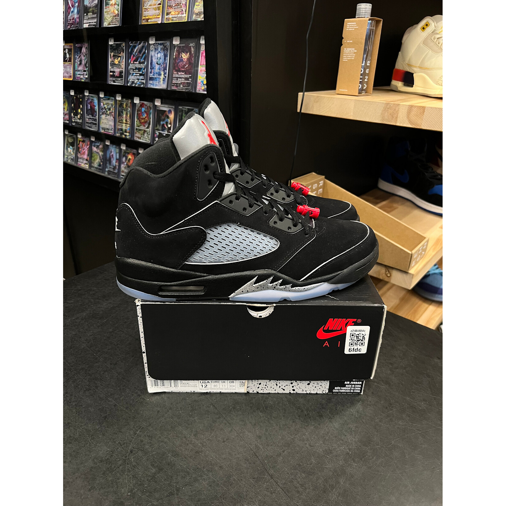 Jordan Jordan 5 Retro OG Black Metallic Reimagined Size 12, PREOWNED