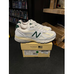 New New Balance 990v4 MiUSA White Green Size 9, PREOWNED