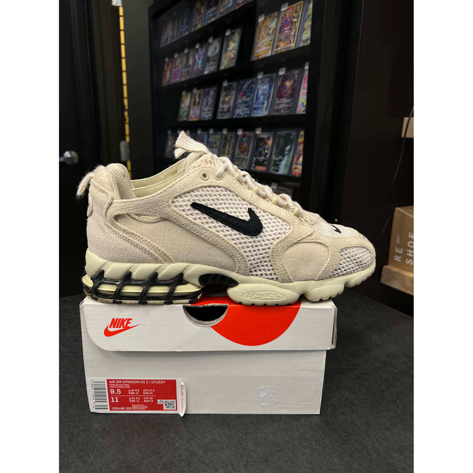 Nike Nike Air Zoom Spiridon Cage 2 Stussy Fossil Size 9.5, PREOWNED