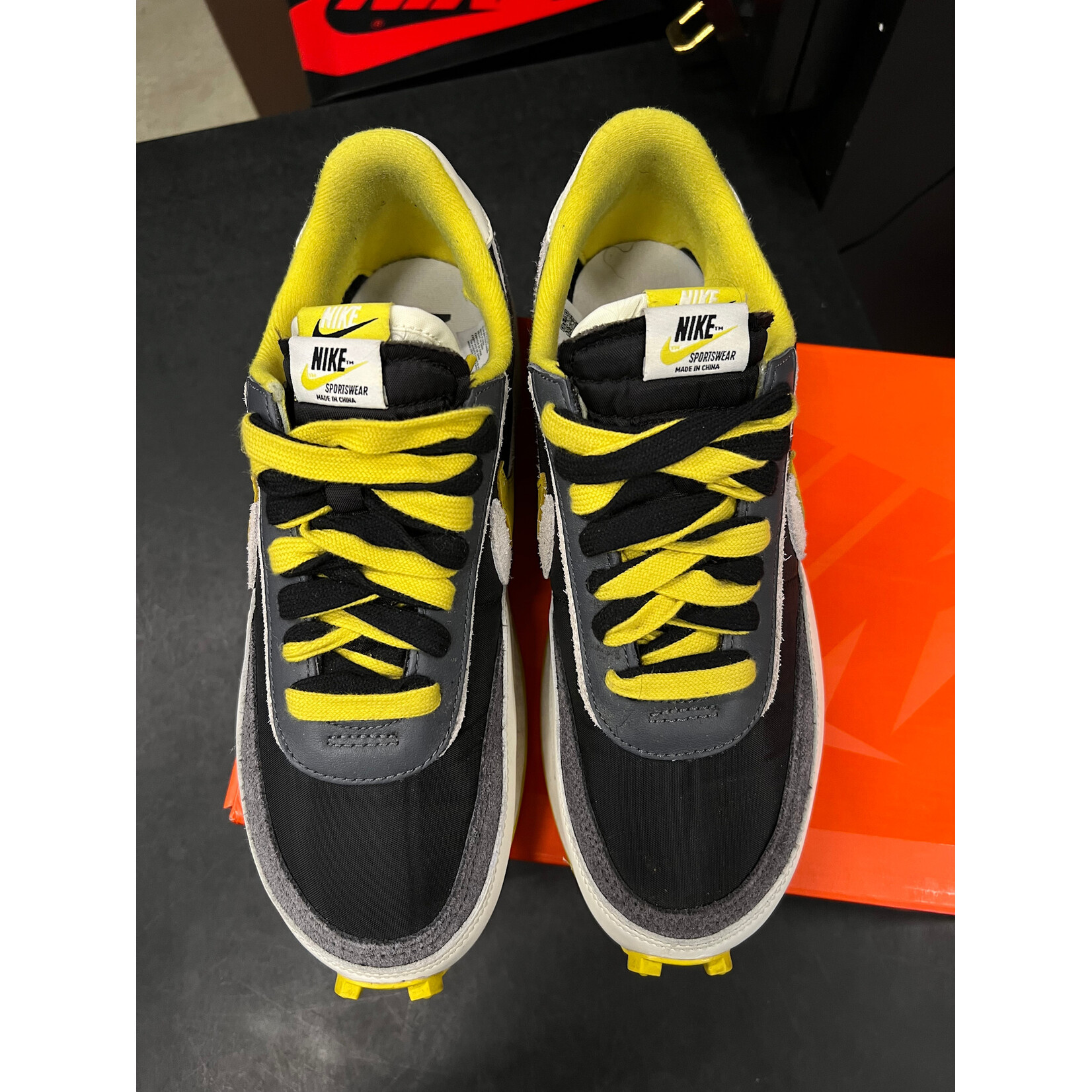 Nike Nike LD Waffle sacai Undercover Black Bright Citron Size 9, PREOWNED
