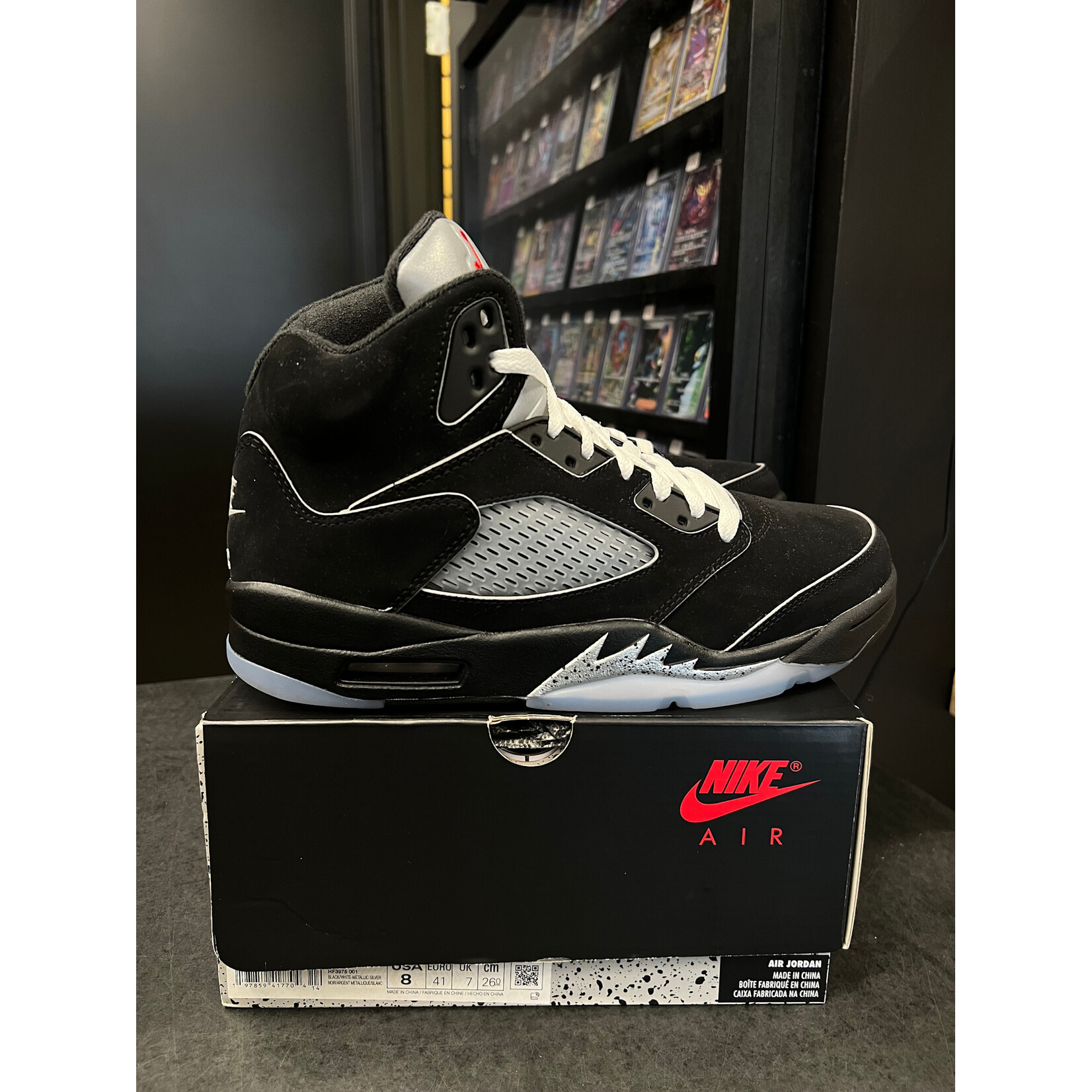 Jordan Jordan 5 Retro OG Black Metallic Reimagined Size 8, PREOWNED WORN ONCE