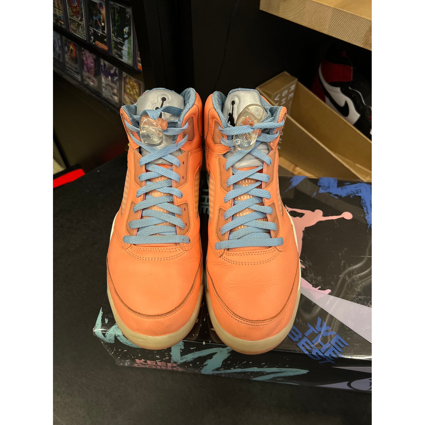 Jordan Jordan 5 Retro DJ Khaled We The Best Crimson Bliss Size 9, PREOWNED