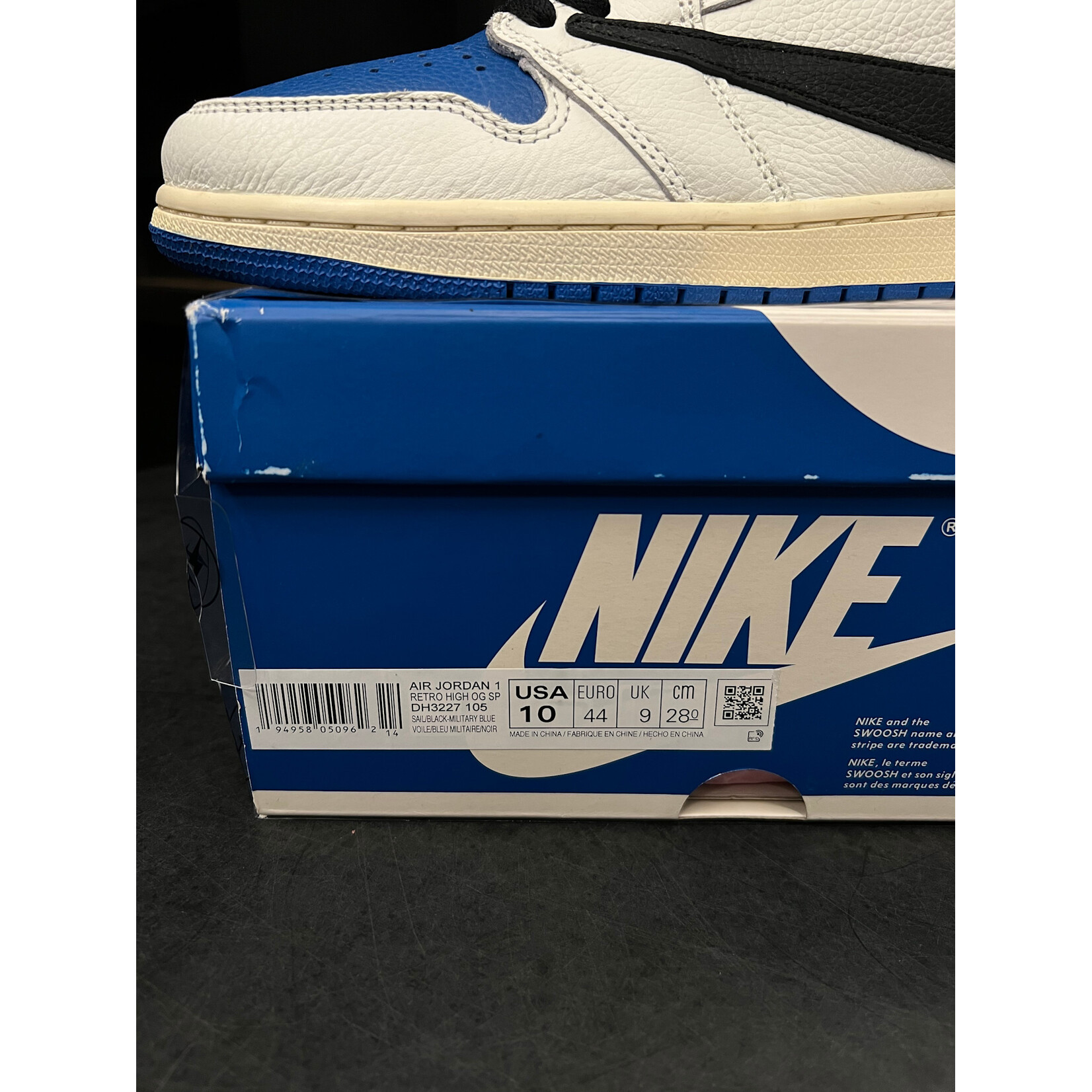 Jordan Jordan 1 Retro High OG SP Fragment x Travis Scott Size 10, PREOWNED