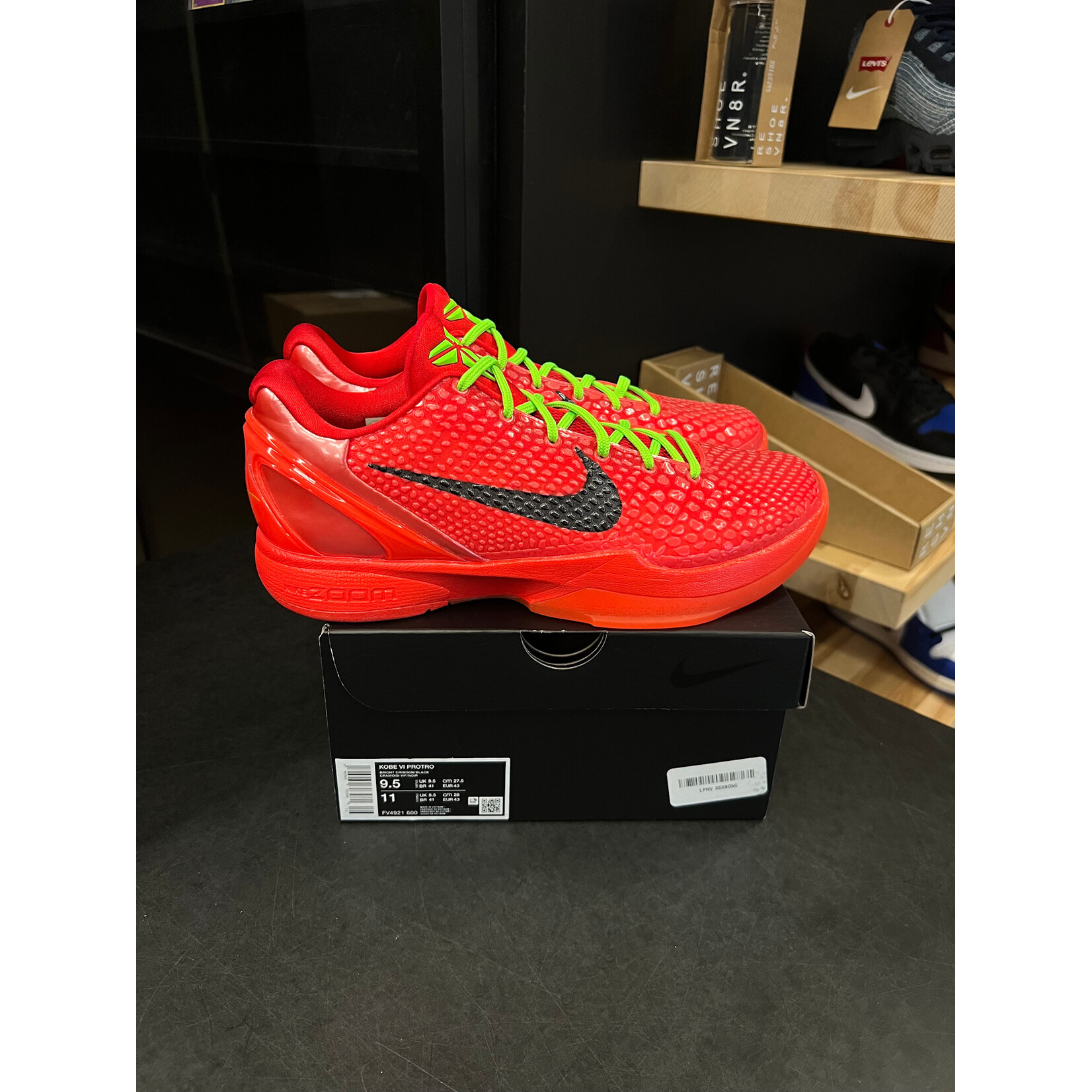 Nike Nike Kobe 6 Protro Reverse Grinch Size 9.5, PREOWNED WORN ONCE PADS