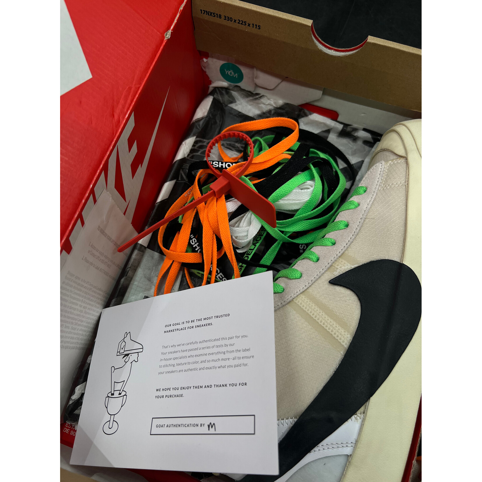 Nike Nike Blazer Mid Off-White Size 10, PREOWNED