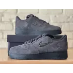 Nike Nike Air Force 1 Low EYBL Black Off Noir Promo Grey Suede Size 8.5, DS BRAND NEW*
