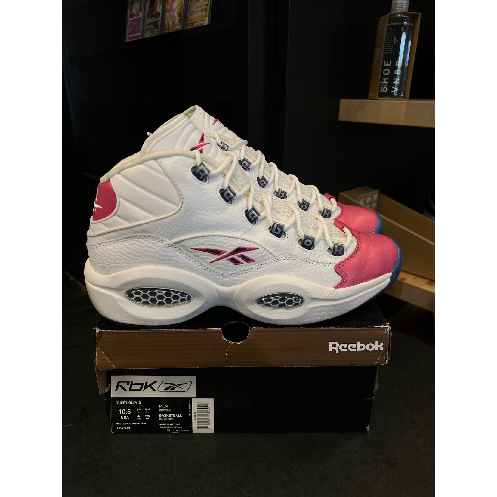 Reebok Reebok Question Mid Eric Emanuel Pink Toe Size 10.5, PREOWNED