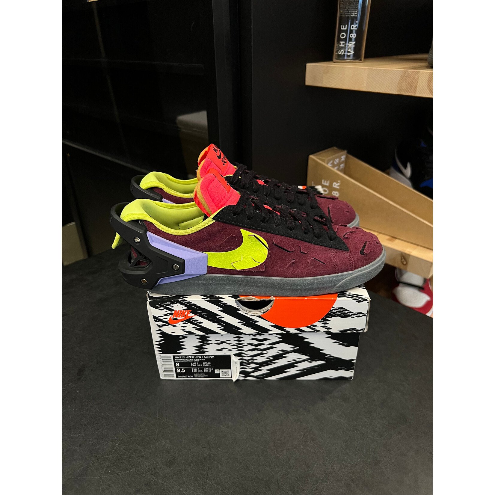 Nike Nike Blazer Low Acronym Night Maroon Size 8, PREOWNED
