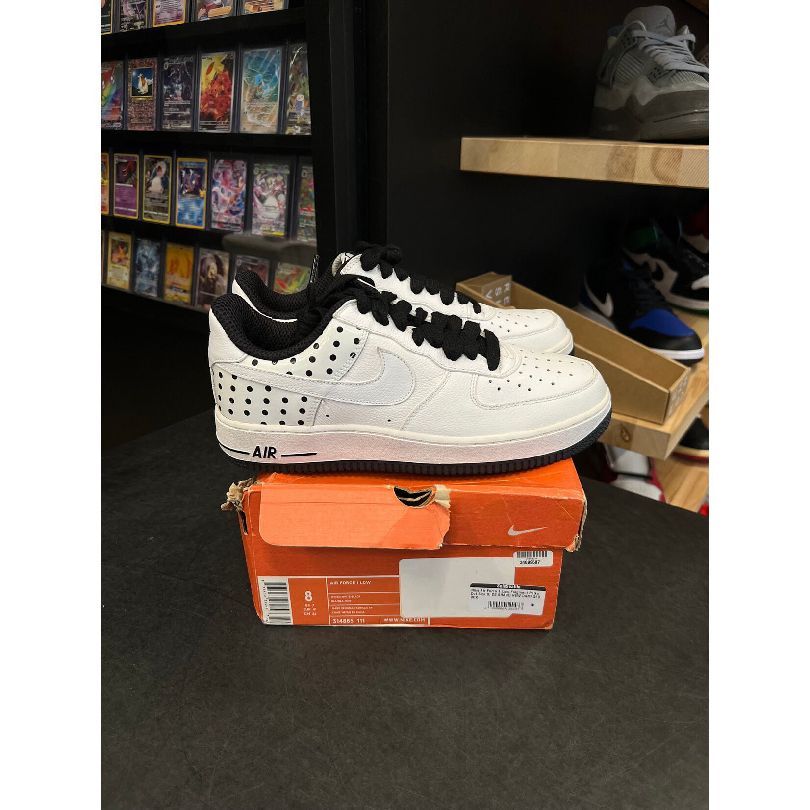Nike Nike Air Force 1 Low Fragment Polka Dot Size 8, DS BRAND NEW DAMAGED BOX