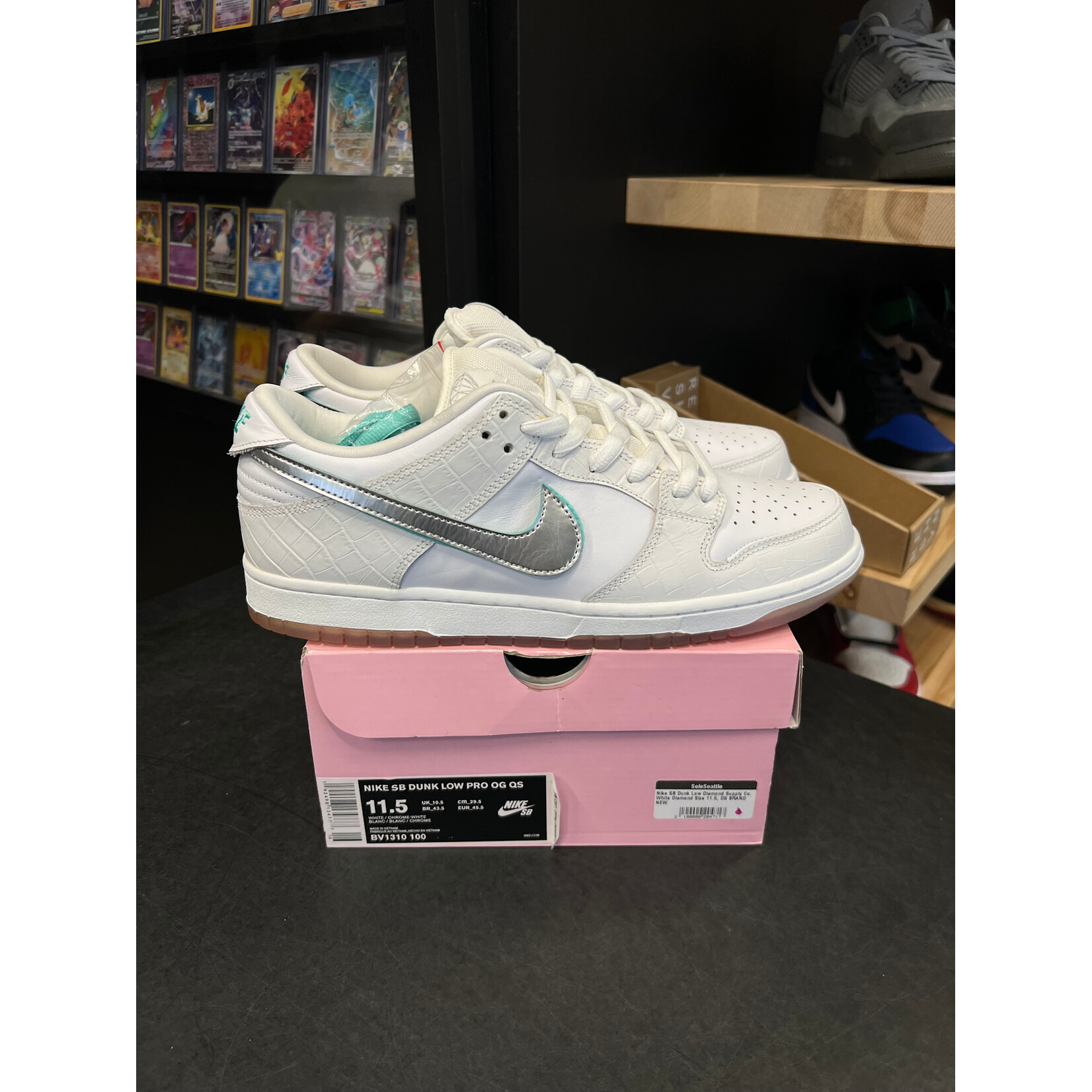 Nike Nike SB Dunk Low Diamond Supply Co. White Diamond Size 11.5, DS BRAND NEW