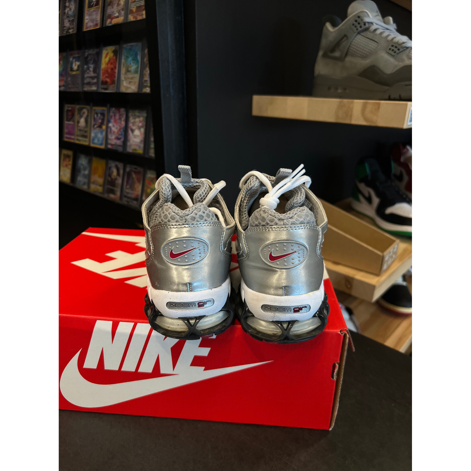 Nike Nike Air Zoom Spiridon Cage 2 Metallic Silver Size 8, PREOWNED