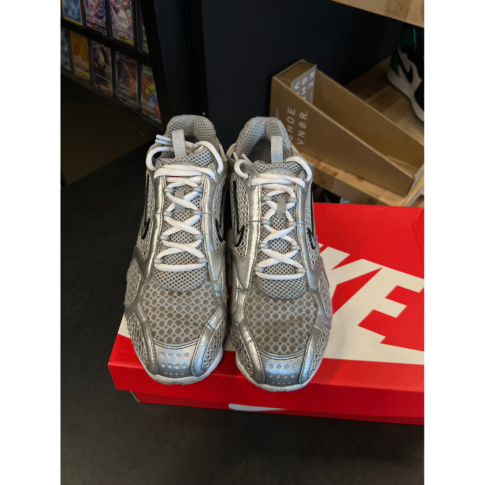Nike Nike Air Zoom Spiridon Cage 2 Metallic Silver Size 8, PREOWNED
