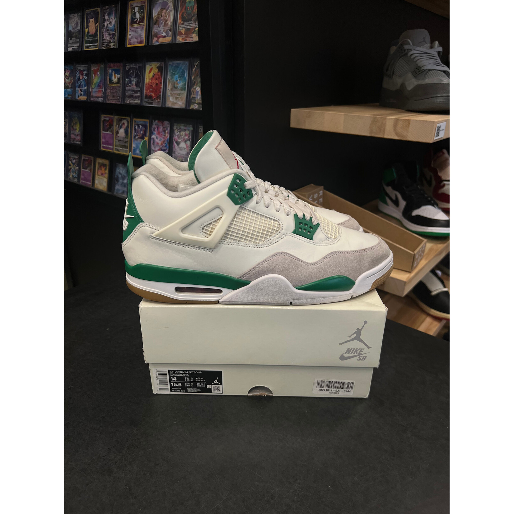 Jordan Jordan 4 Retro SB Pine Green Size 14, PREOWNED