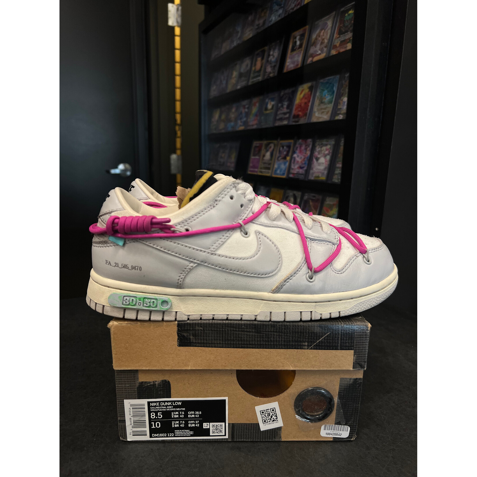 Nike Nike Dunk Low Off-White Lot 30 Size 8.5, PREOWNED