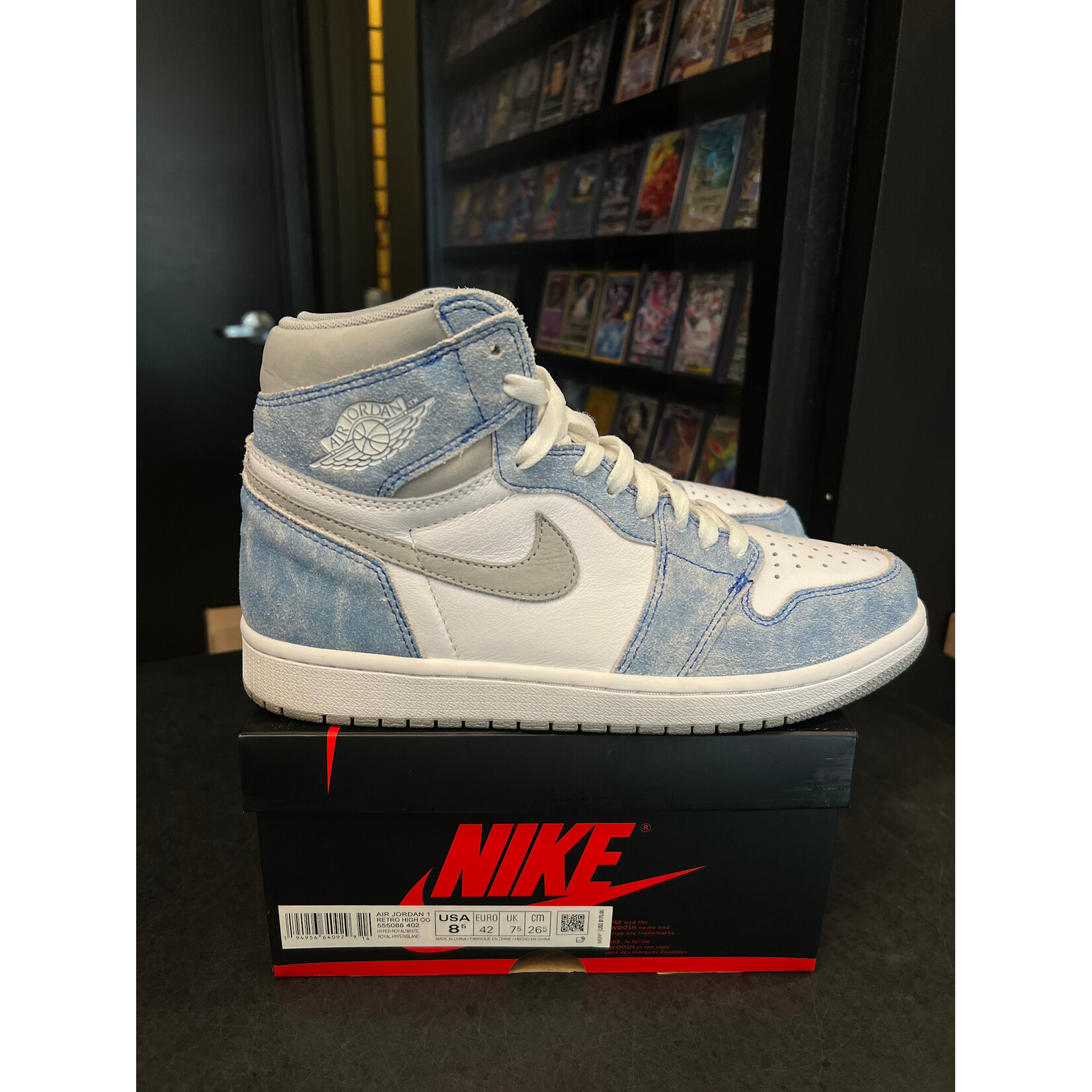 Jordan Jordan 1 Retro High Hyper Royal Smoke Grey Size 8.5, PREOWNED