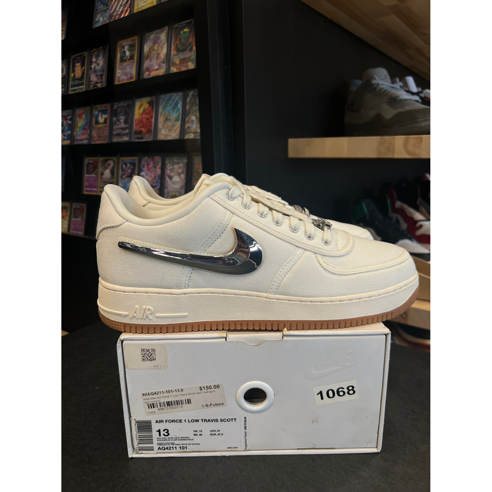 Nike Nike Air Force 1 Low Travis Scott Sail Size 13, DS BRAND NEW