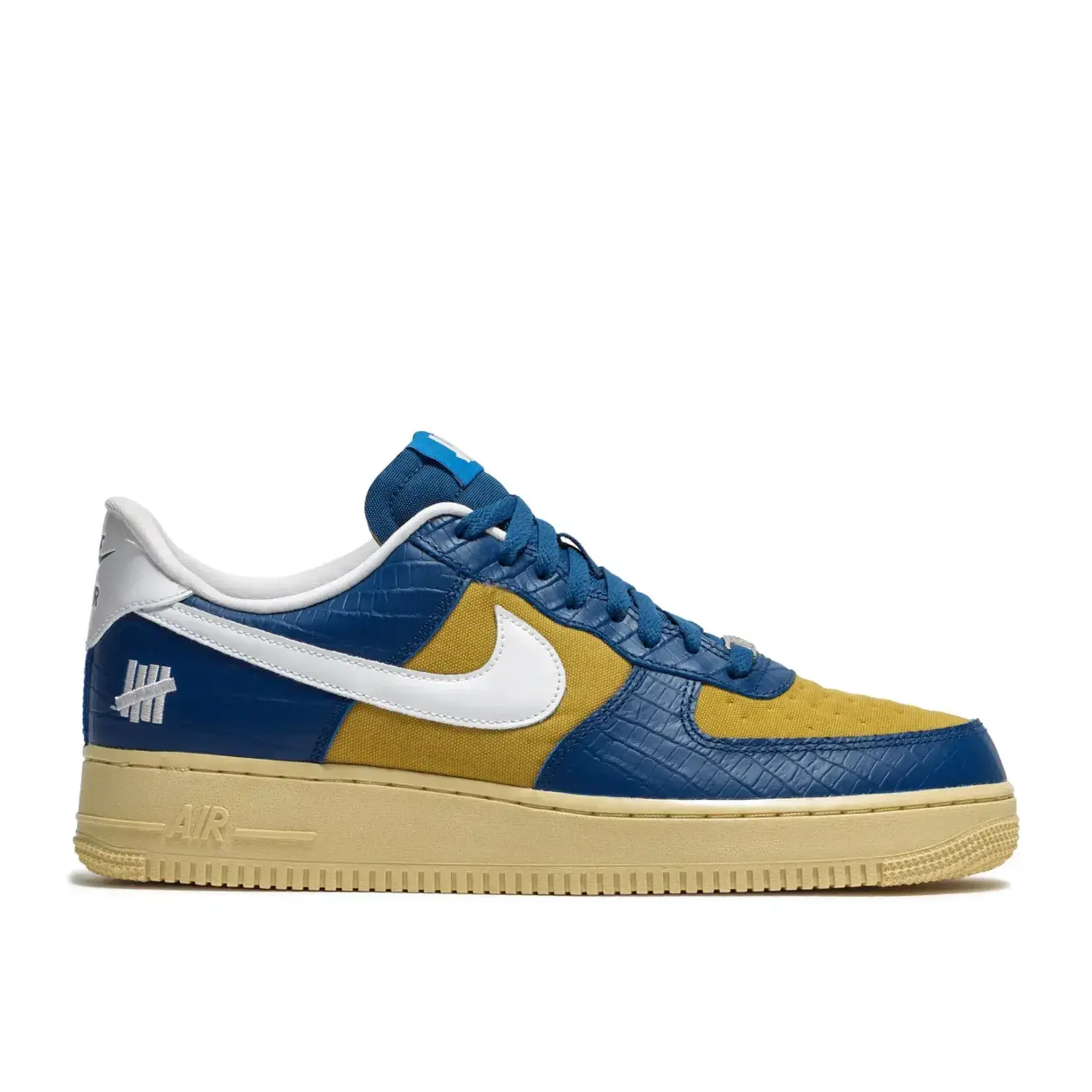 Nike Nike Air Force 1 Low SP Undefeated 5 On It Blue Yellow Croc Size 8, DS BRAND NEW