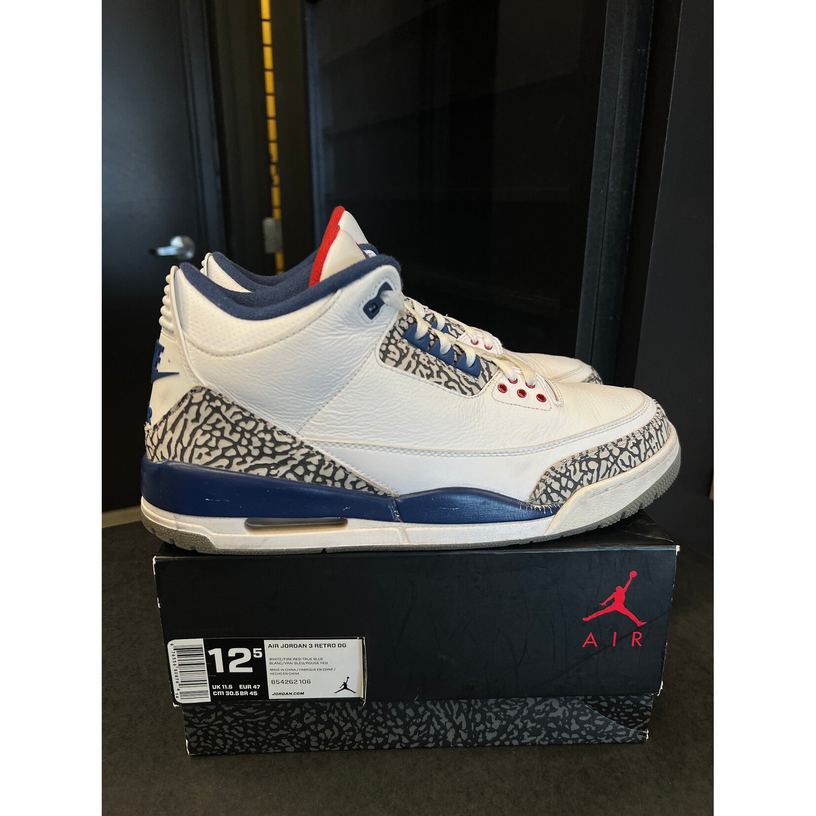 Jordan Jordan 3 Retro True Blue (2016) Size 12.5, PREOWNED
