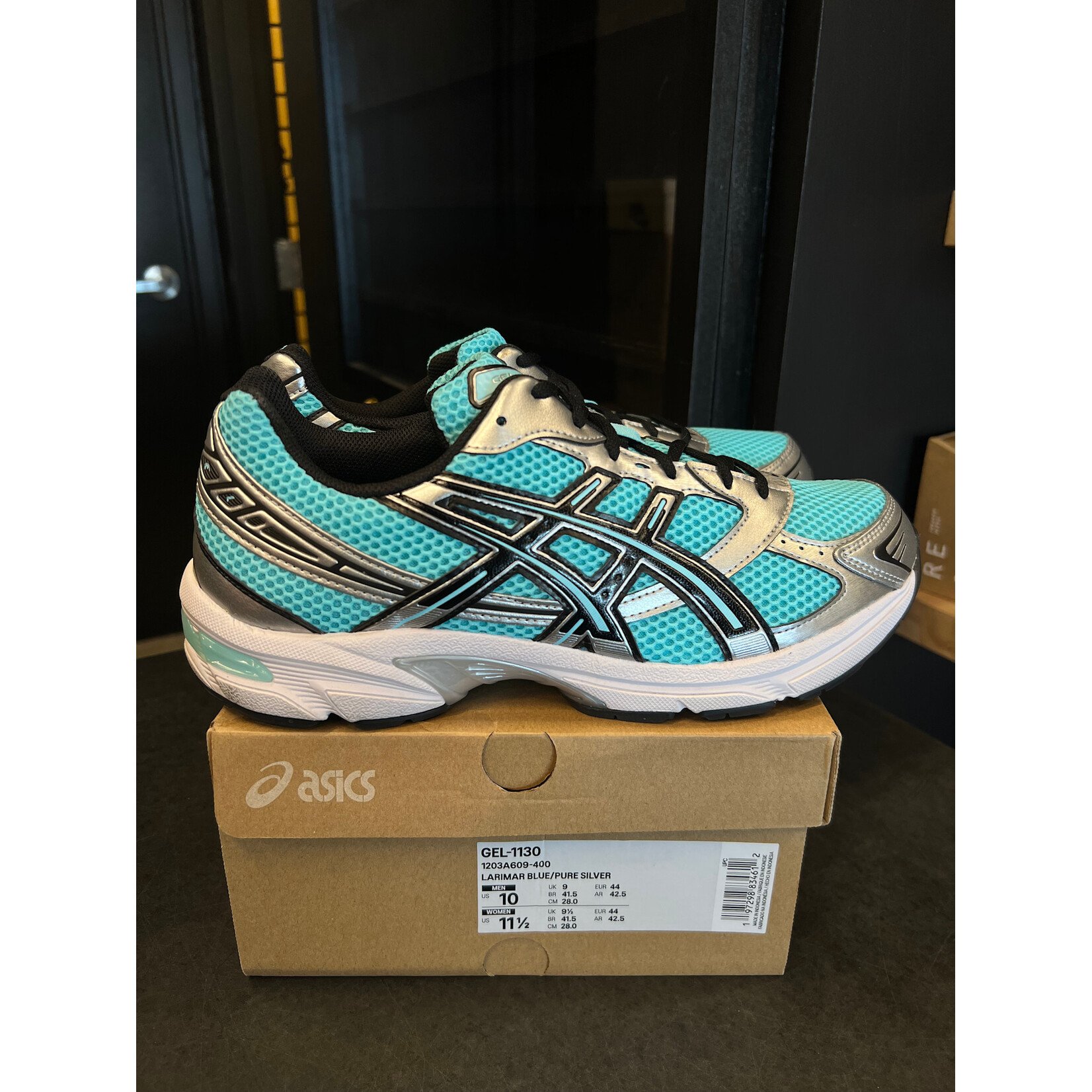 ASICS ASICS Gel-1130 Larimar Blue Silver Size 10, PREOWNED