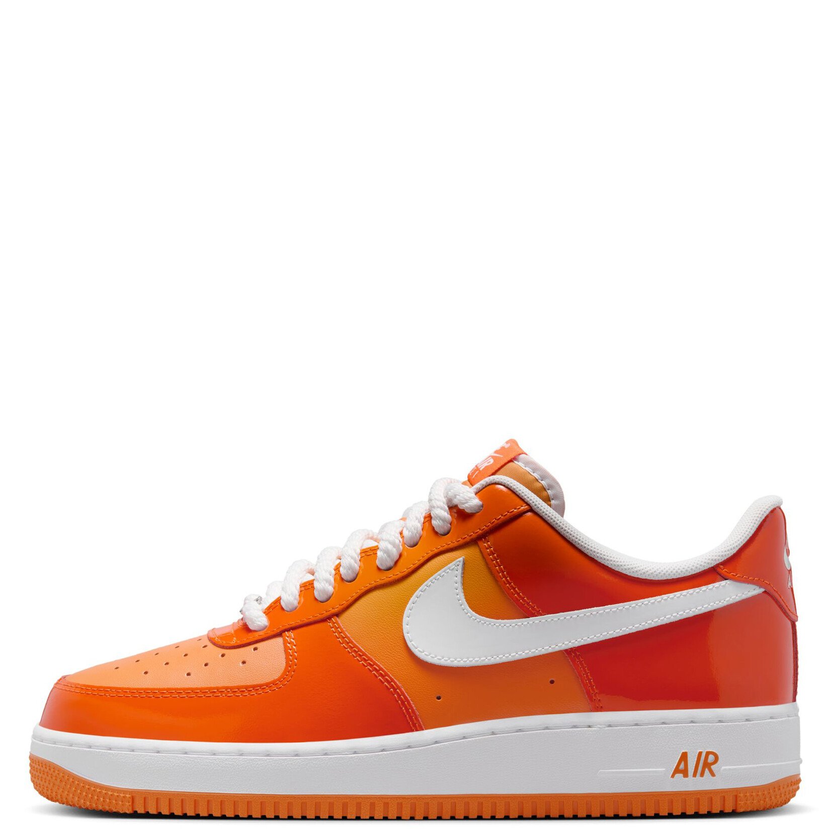 Nike Nike Air Force 1 Low '07 Orange White Patent Size 10, DS BRAND NEW
