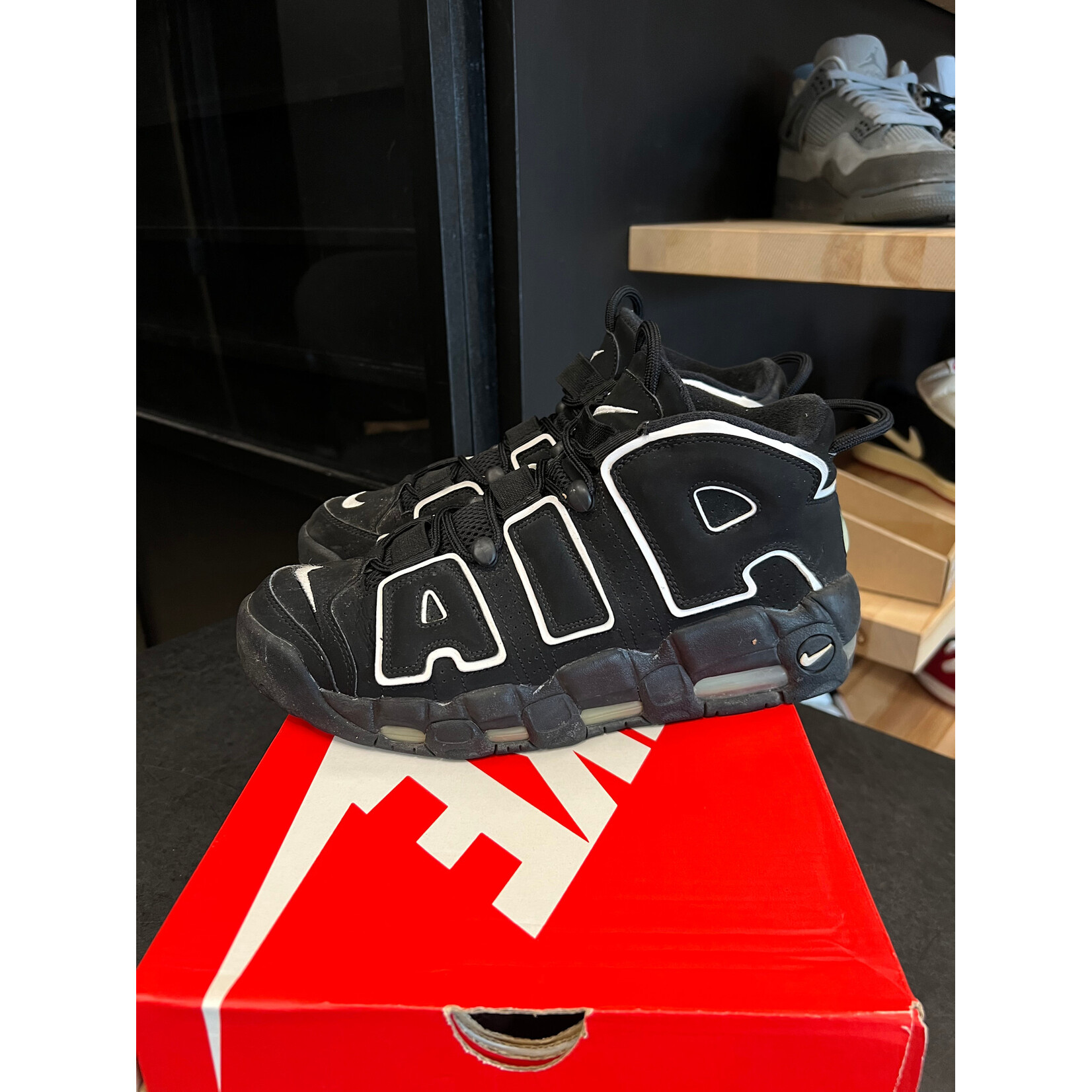 Nike Nike Air More Uptempo Black White Size 9, PREOWNED