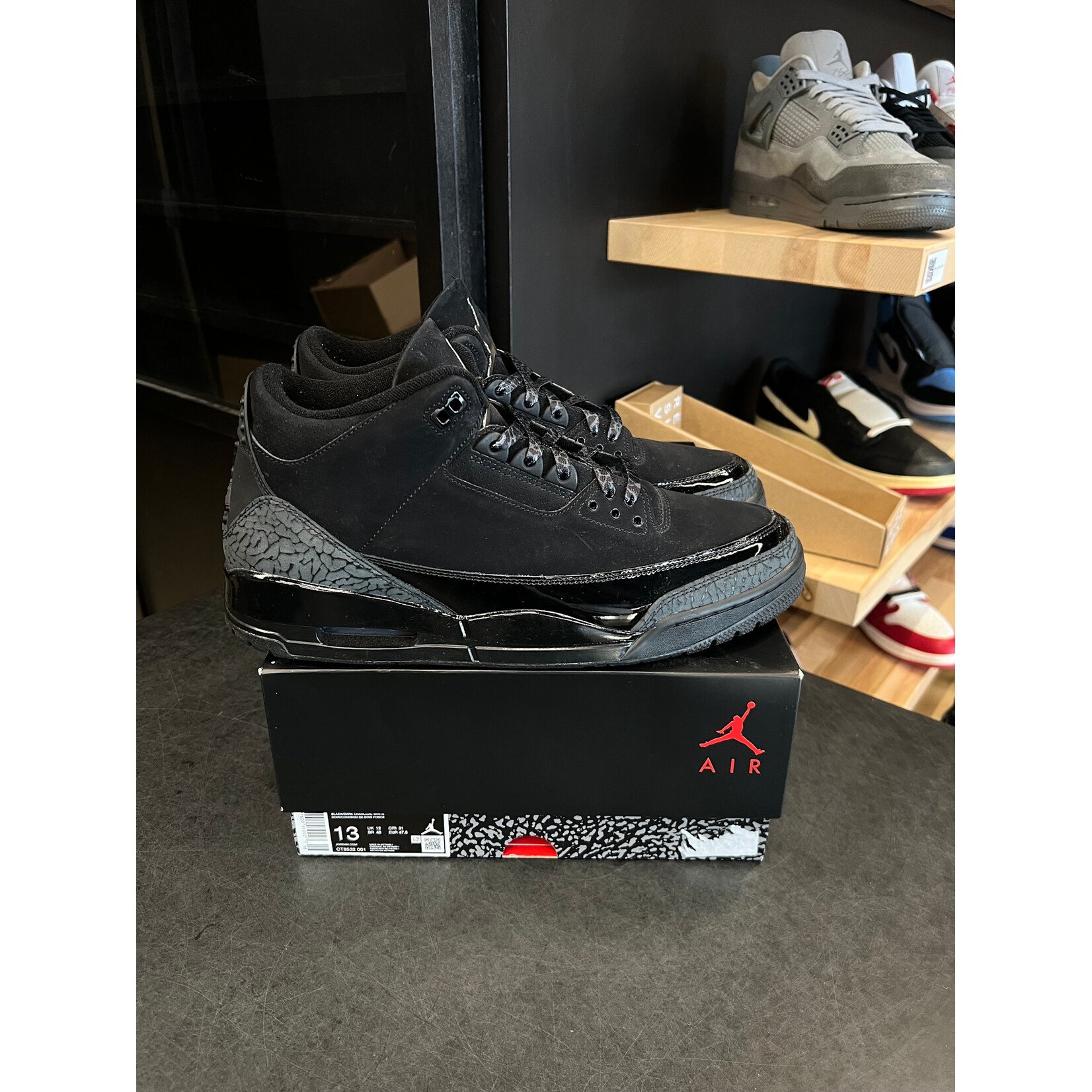 Jordan Jordan 3 Retro Black Cat (2025) Size 13, PREOWNED