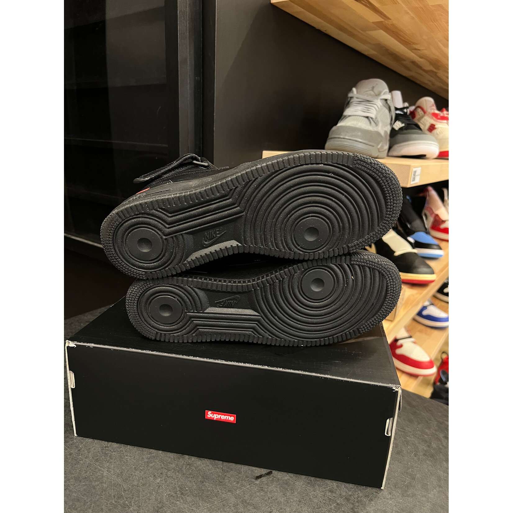 Nike Nike Air Force 1 Mid Supreme Black Size 9, PREOWNED