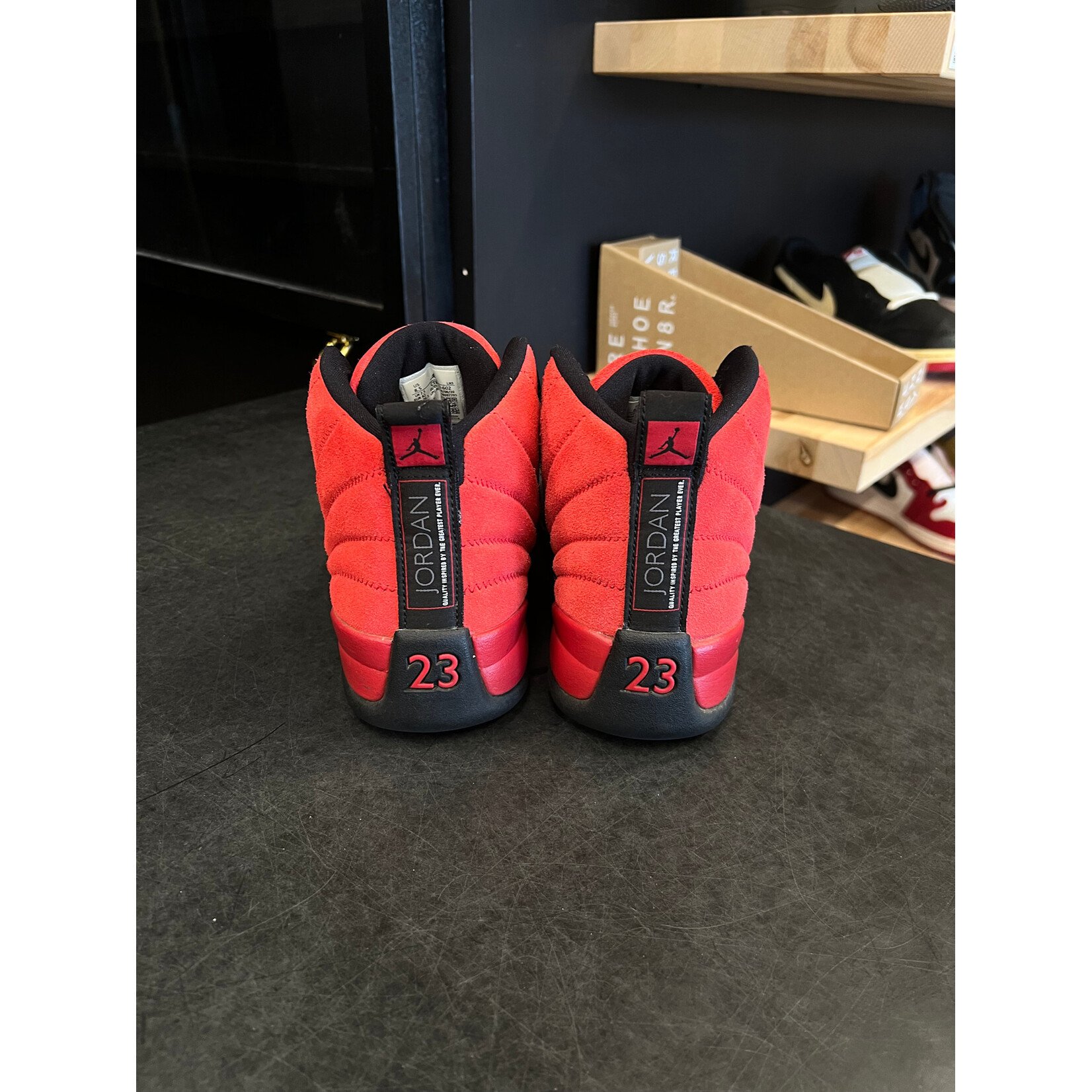 Jordan Jordan 12 Retro Reverse Flu Game Size 8.5, PREOWNED
