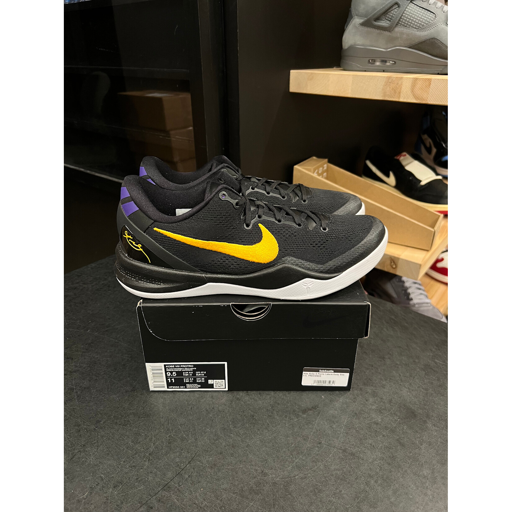 Nike Nike Kobe 8 Protro Lakers Away Size 9.5, PREOWNED