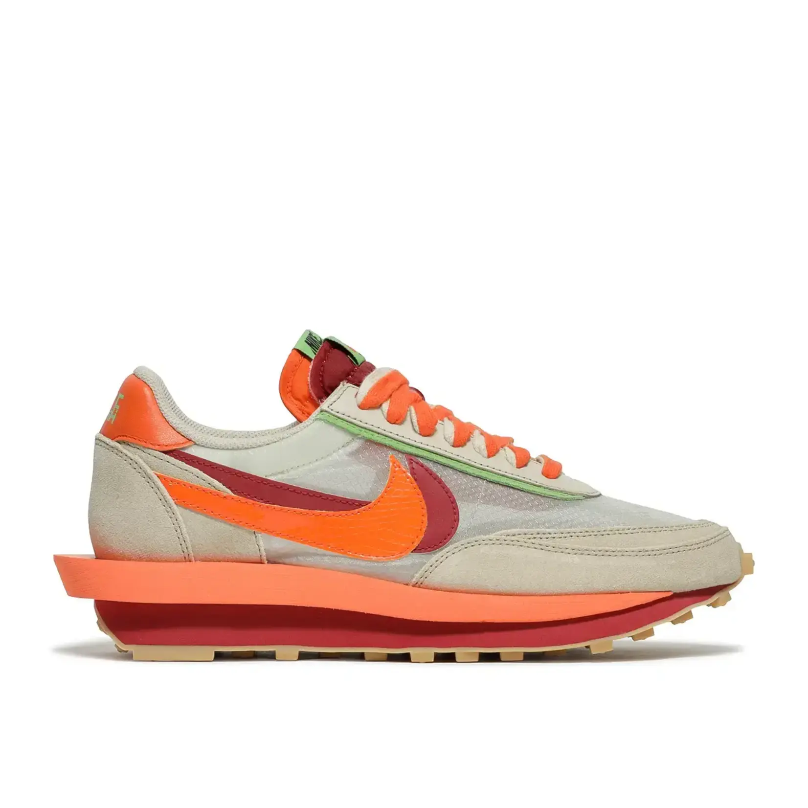 Nike Nike LD Waffle sacai CLOT Kiss of Death Net Orange Blaze Size 8.5, DS BRAND NEW