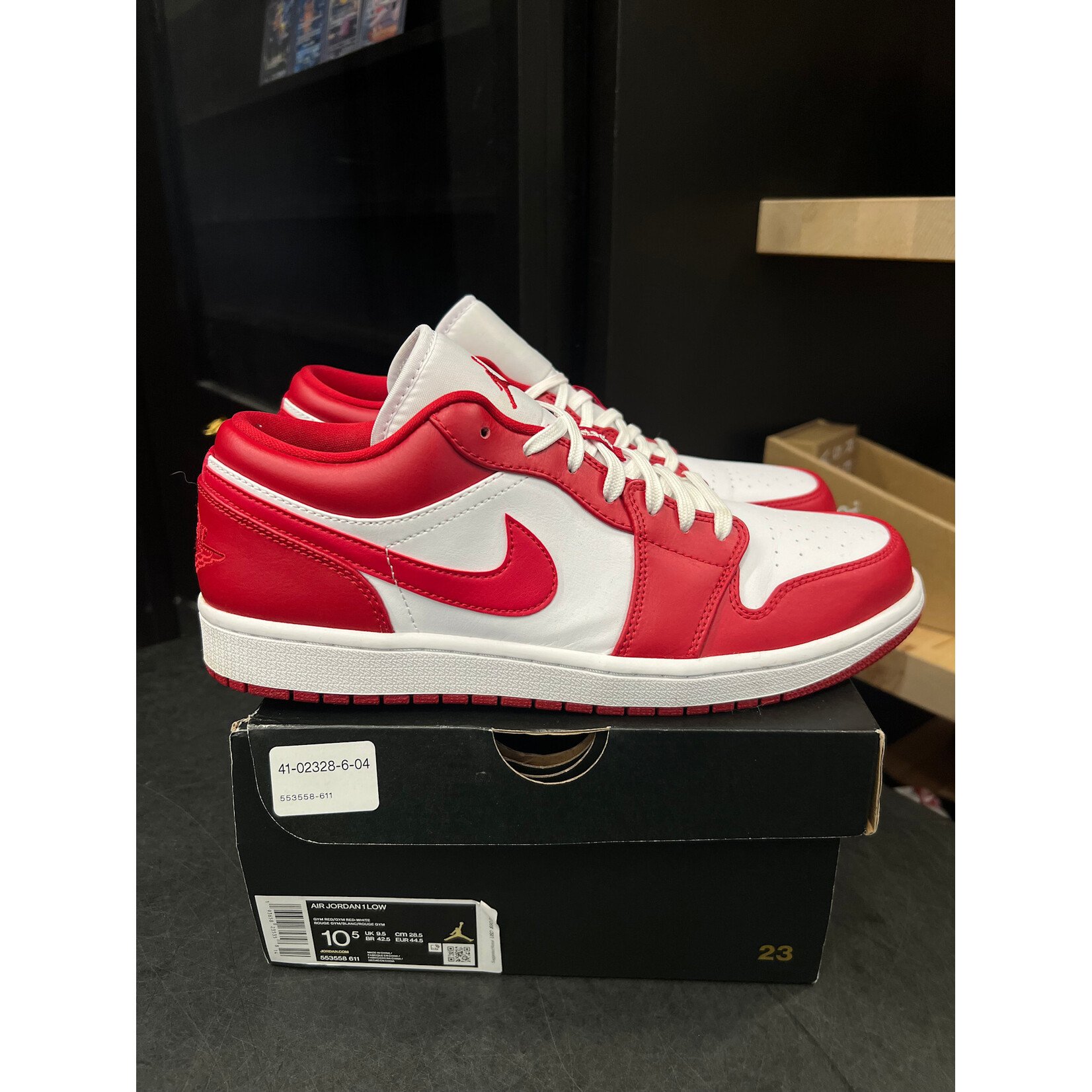 Jordan Jordan 1 Low Gym Red White Size 10.5, PREOWNED