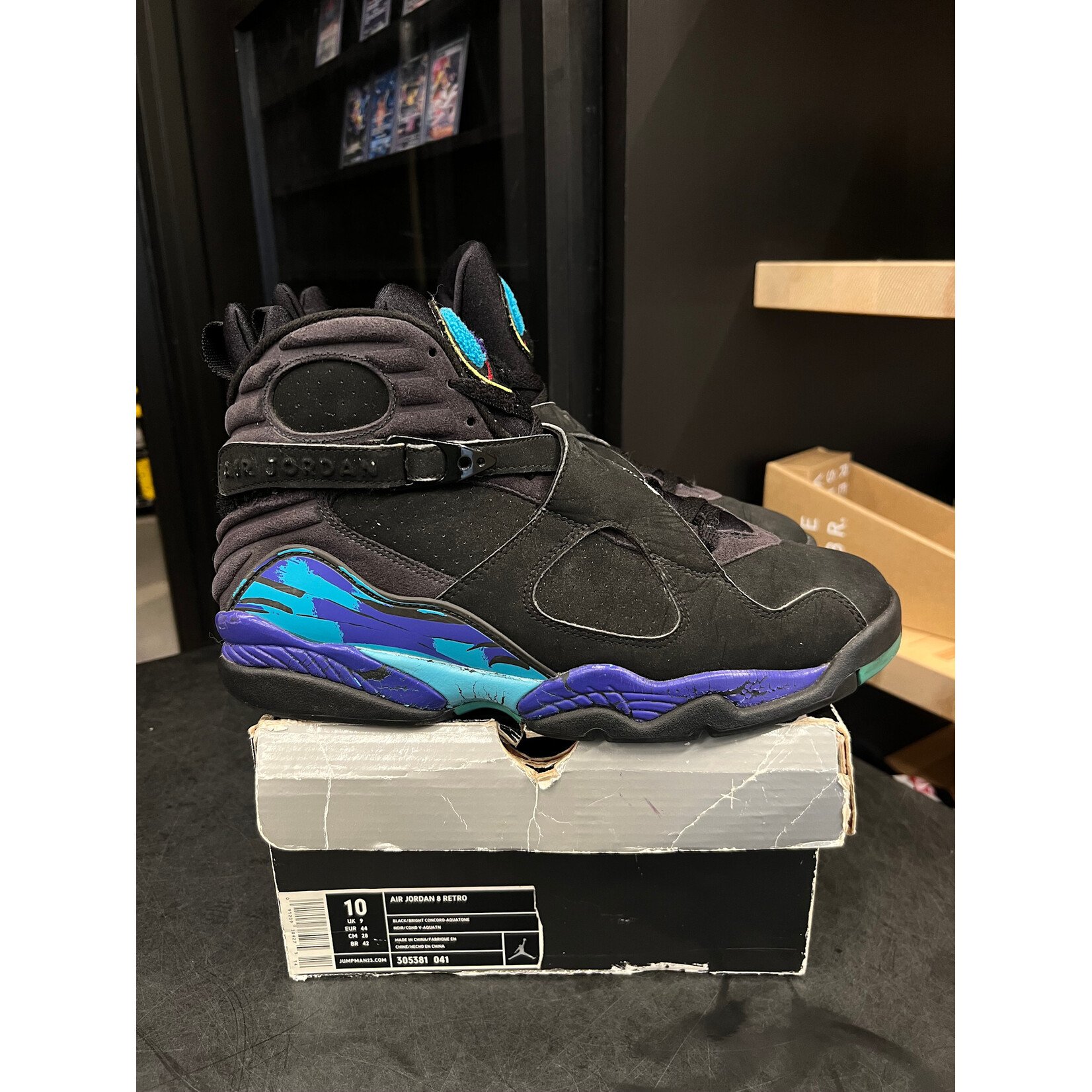 Jordan Jordan 8 Retro Aqua (2007) Size 10, PREOWNED