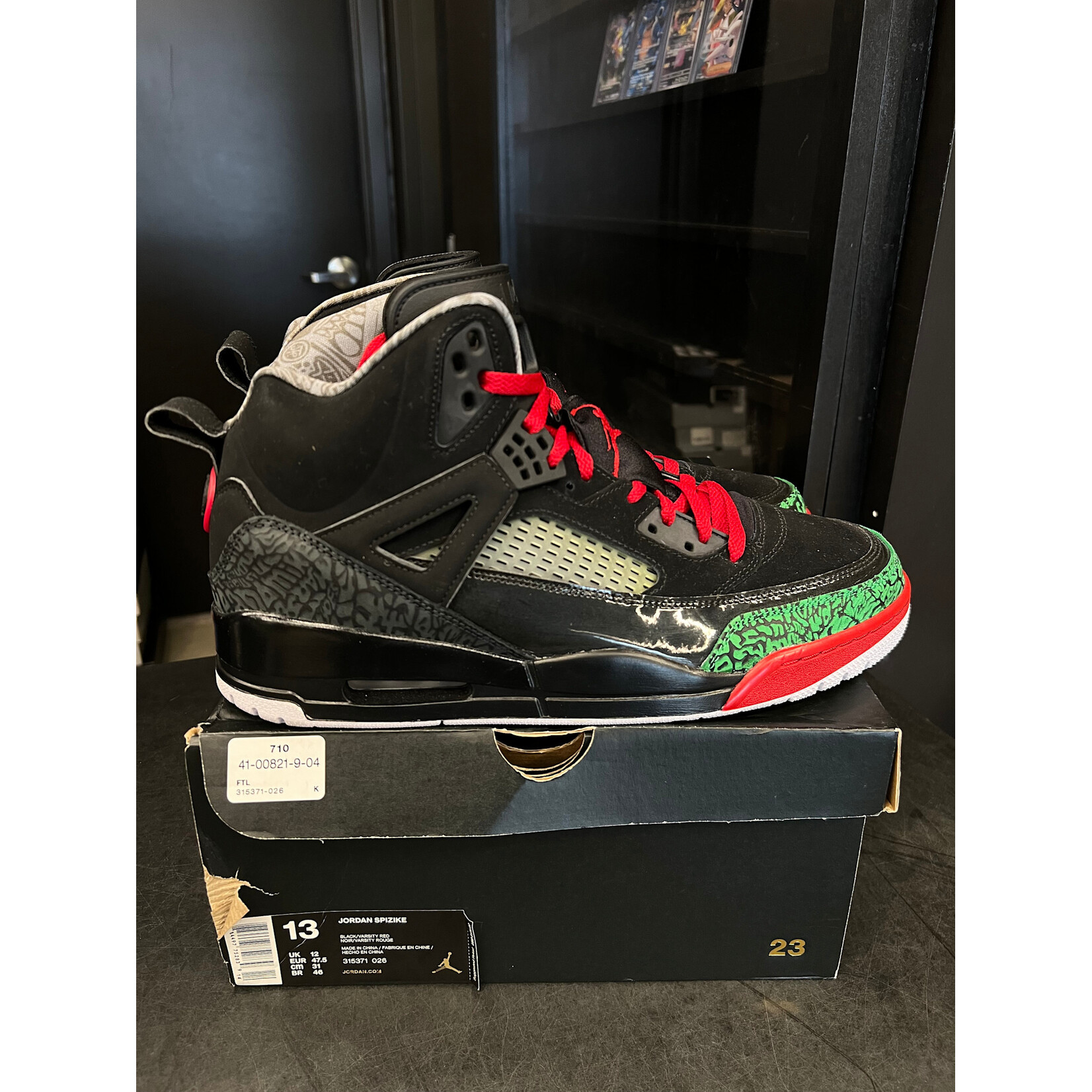 Jordan Jordan Spizike Black Varsity Red (2017) Size 13, PREOWNED