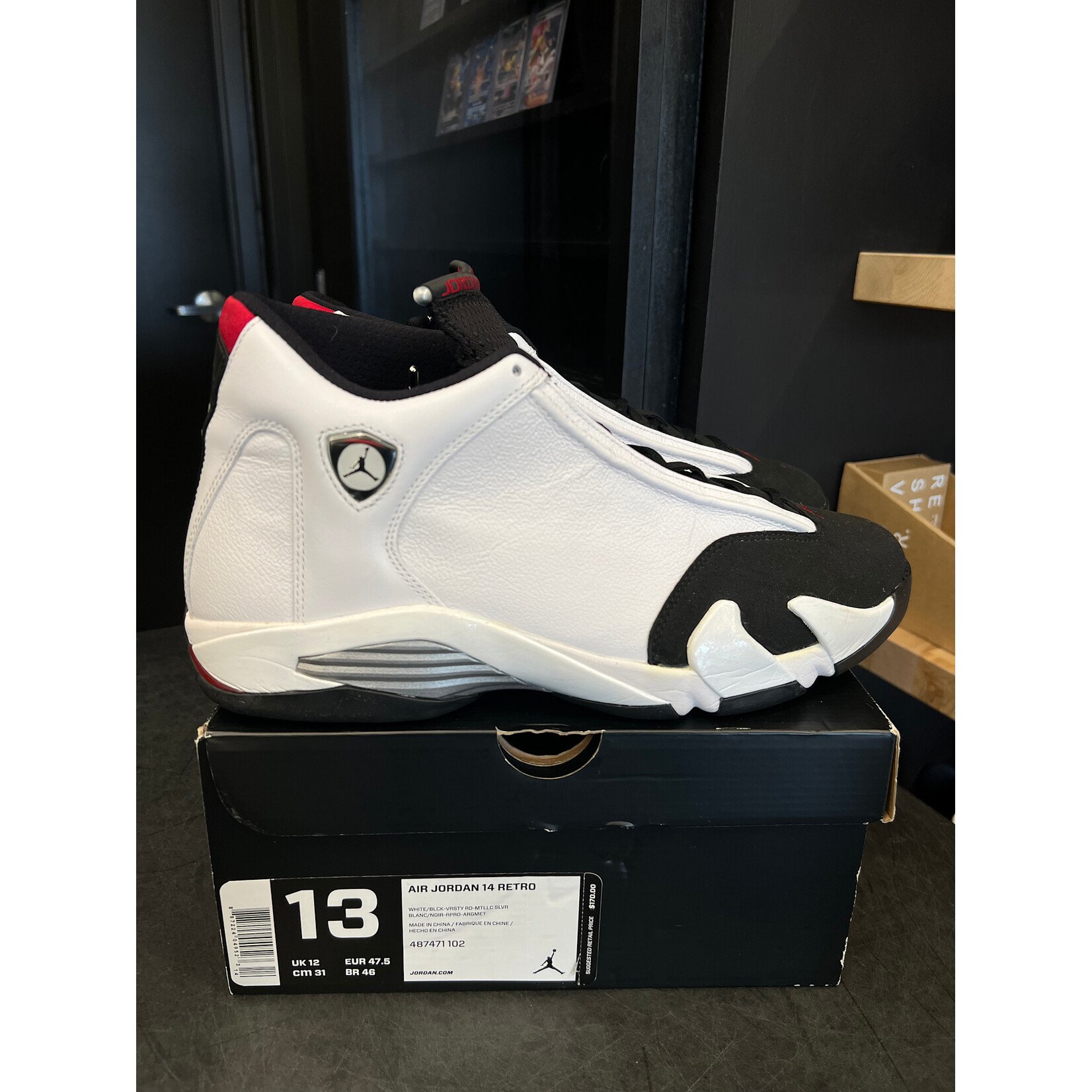 Jordan Jordan 14 RetroBlack Toe (2014) Size 13, PREOWNED