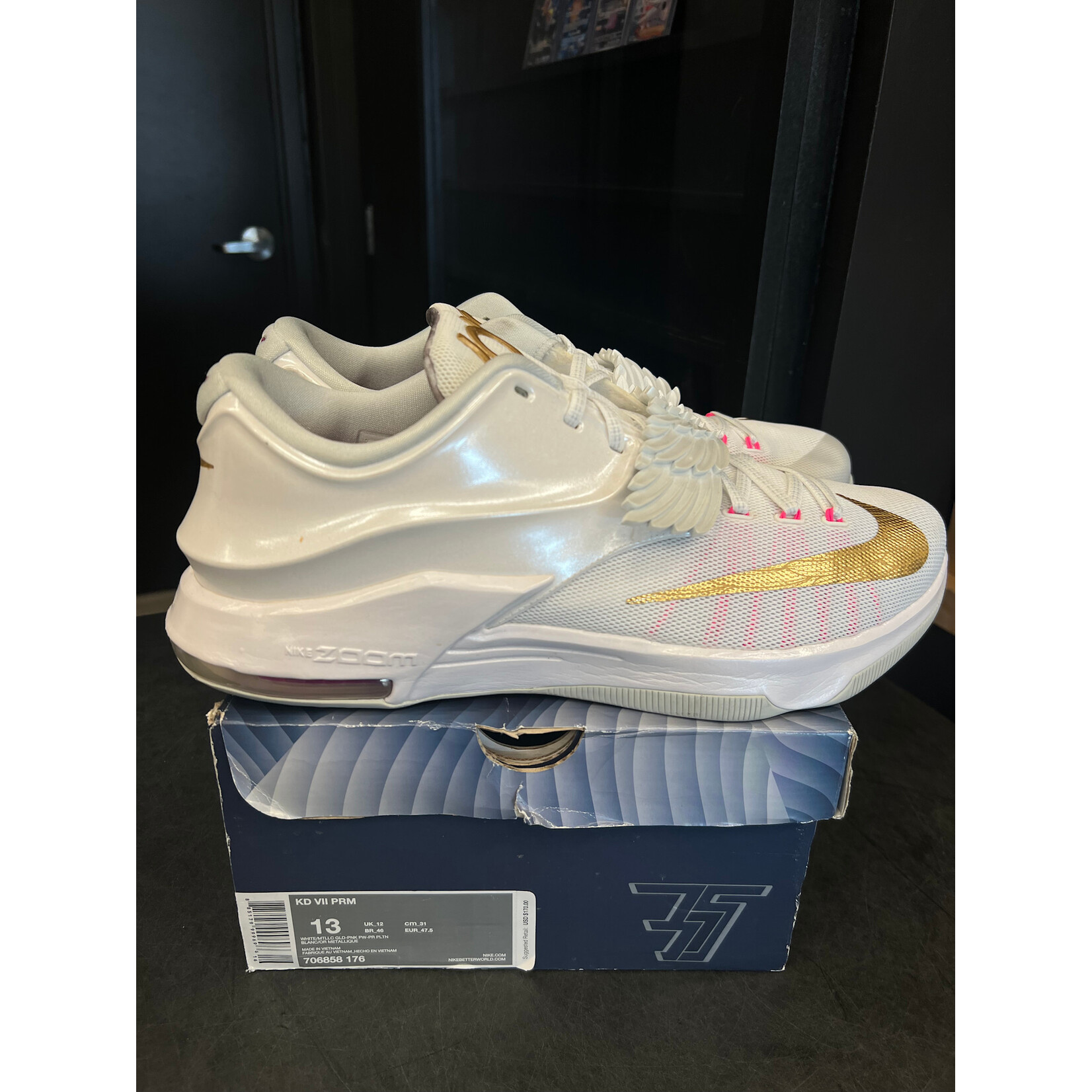 Nike Nike KD 7 Aunt Pearl Size 13, PREOWNED