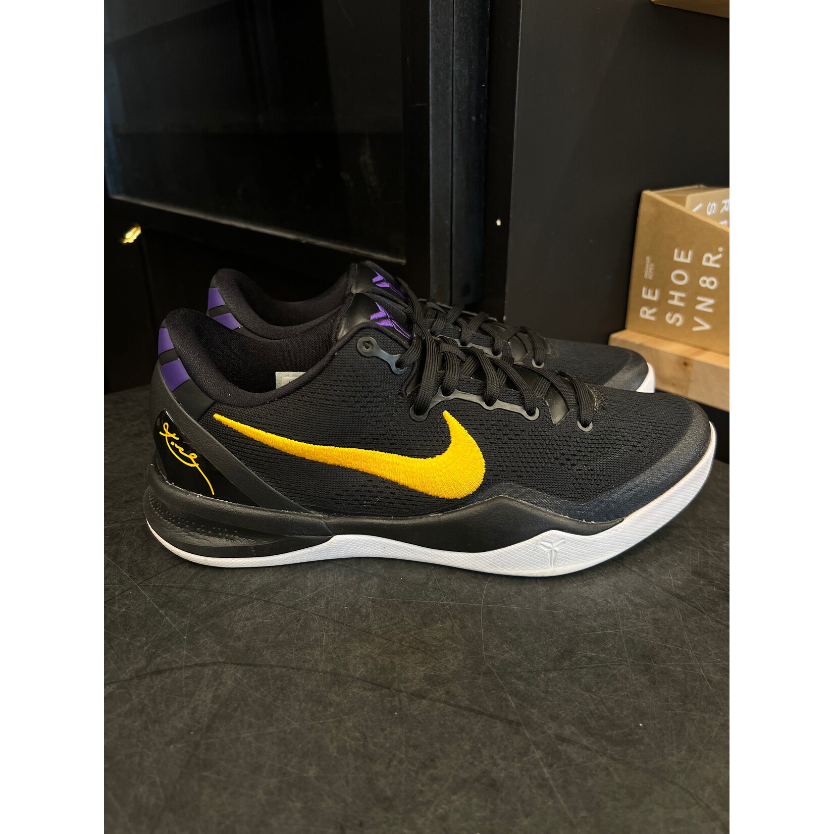 Nike Nike Kobe 8 Protro Lakers Away Size 8.5, PREOWNED NO BOX