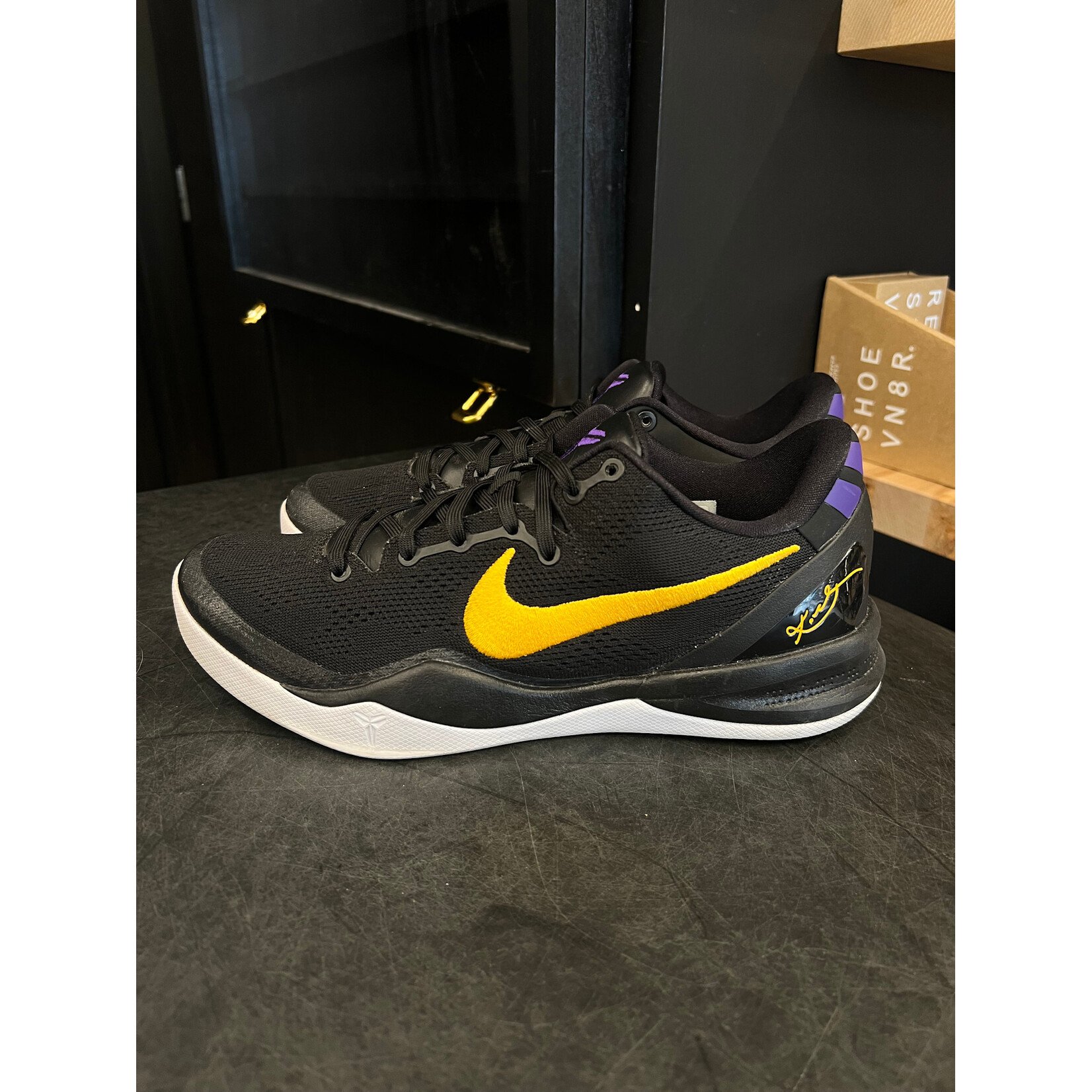 Nike Nike Kobe 8 Protro Lakers Away Size 8.5, PREOWNED NO BOX