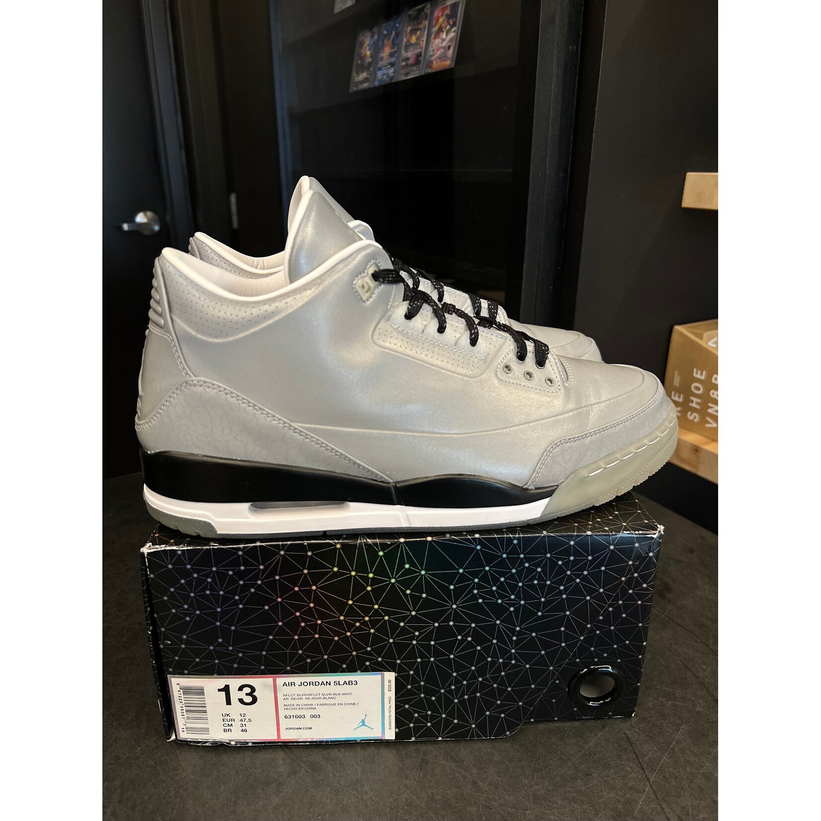 Jordan Jordan 3 Retro 5Lab3 Silver Size 13, PREOWNED