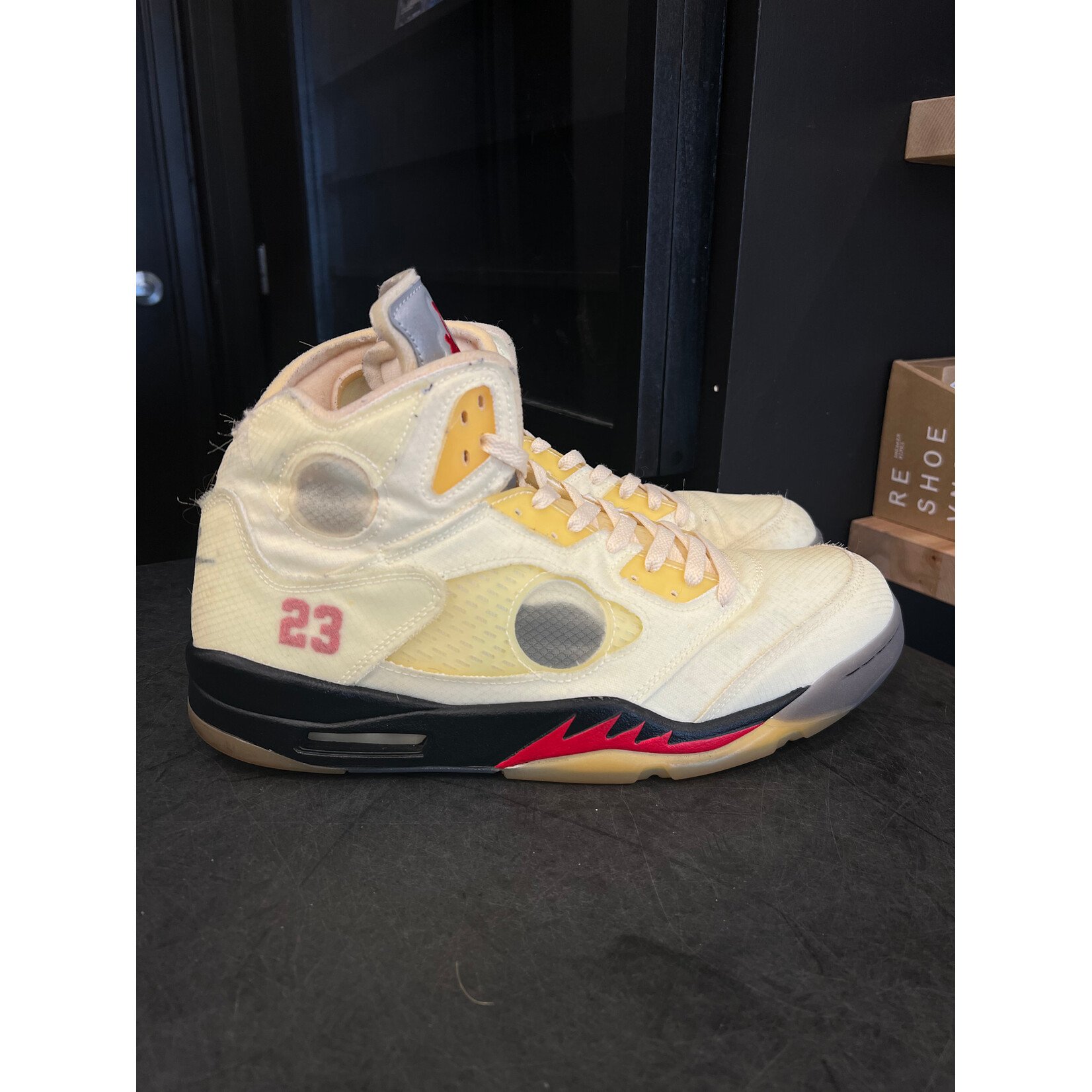 Jordan Jordan 5 Retro Off-White Sail Size 14, PREOWNED NO BOX