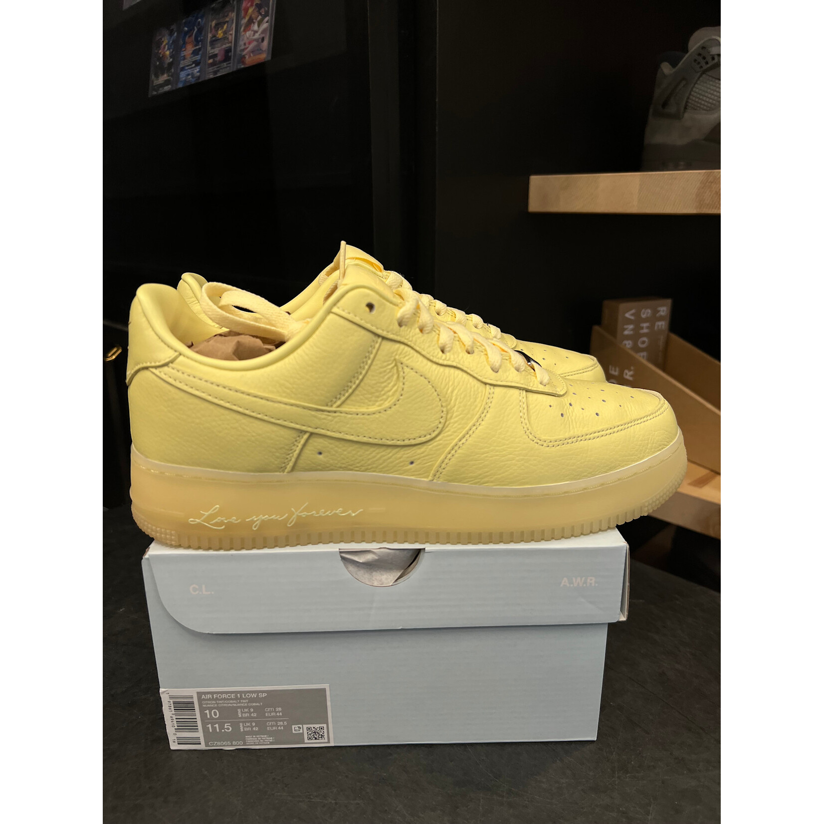 Nike Nike Air Force 1 Low Drake NOCTA Certified Lover Boy Citron Tint Size 10, PREOWNED