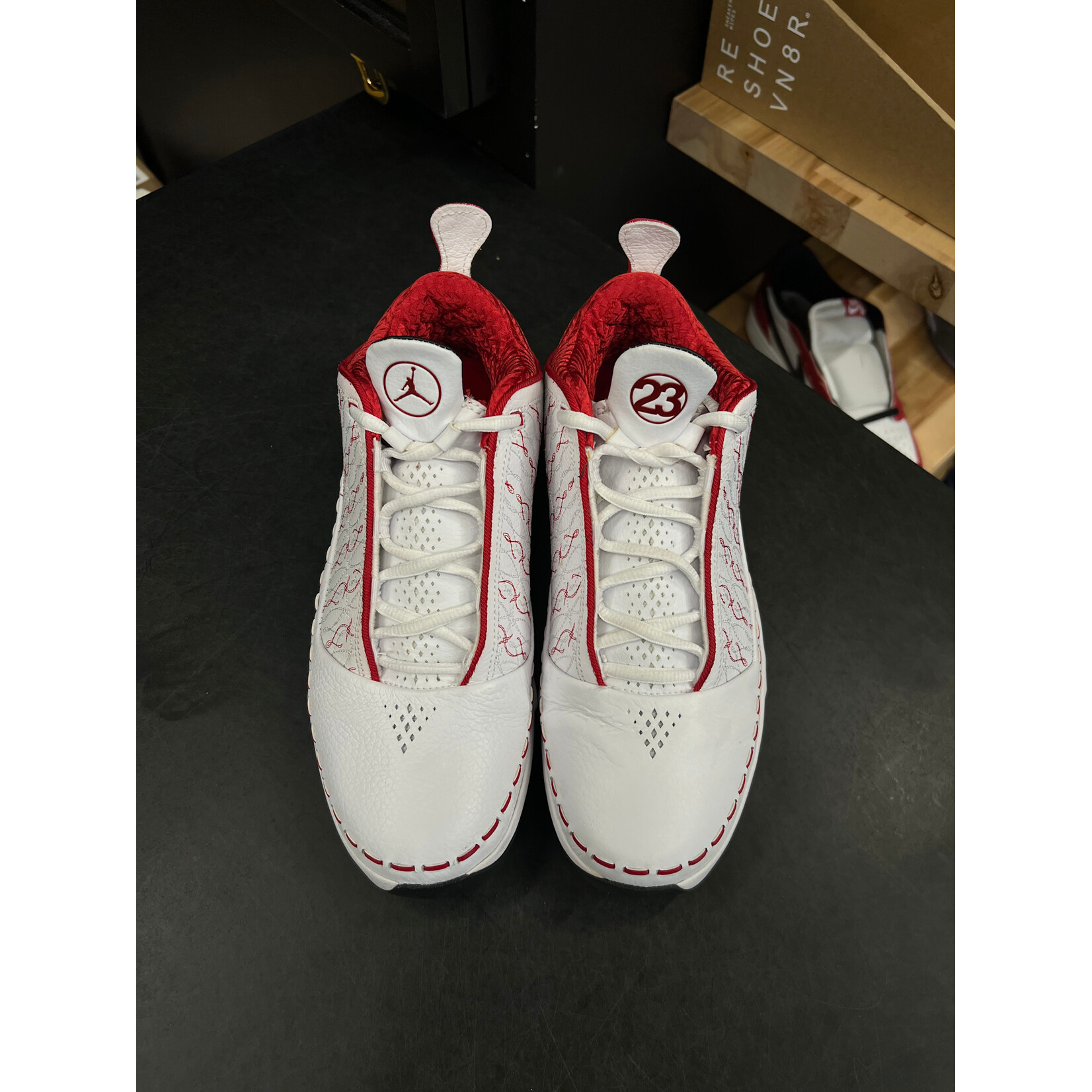 Jordan Jordan 23 Low White Varsity Red Size 8, PREOWNED*