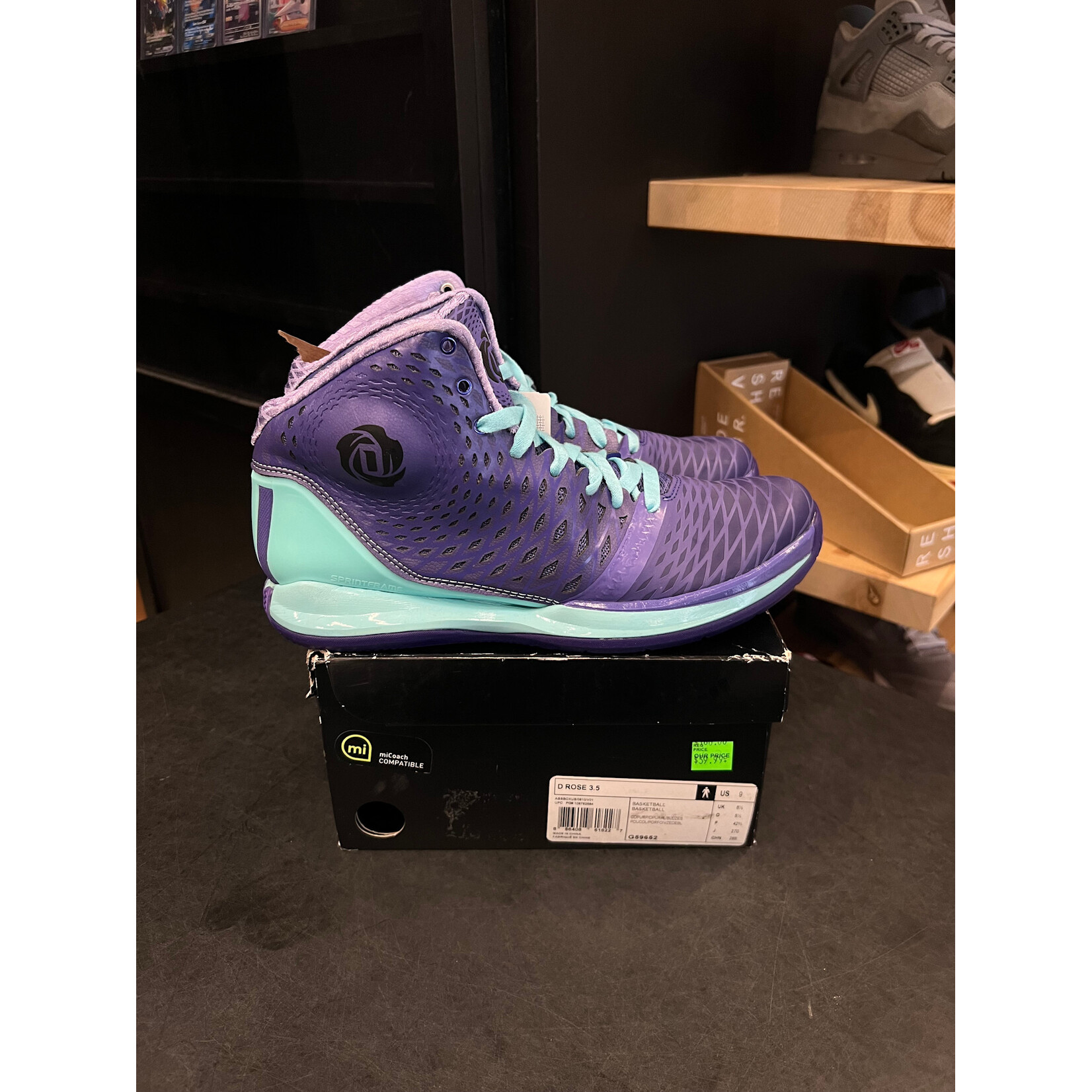 Adidas adidas D Rose 3.5 Murray Park Winter Purple Size 9, PREOWNED PADS WITH TAG