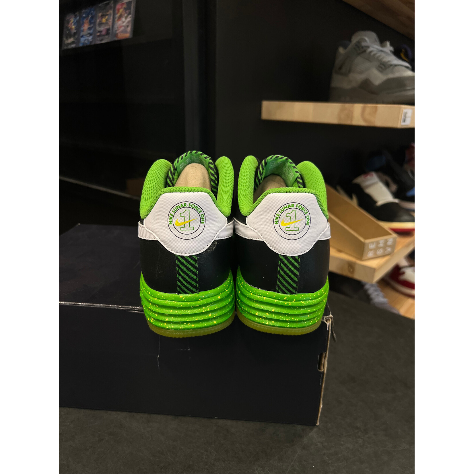 Nike Nike Lunar Force 1 NS Premium Black/White/Neon Green 629970 00 Size 9, DS BRAND NEW