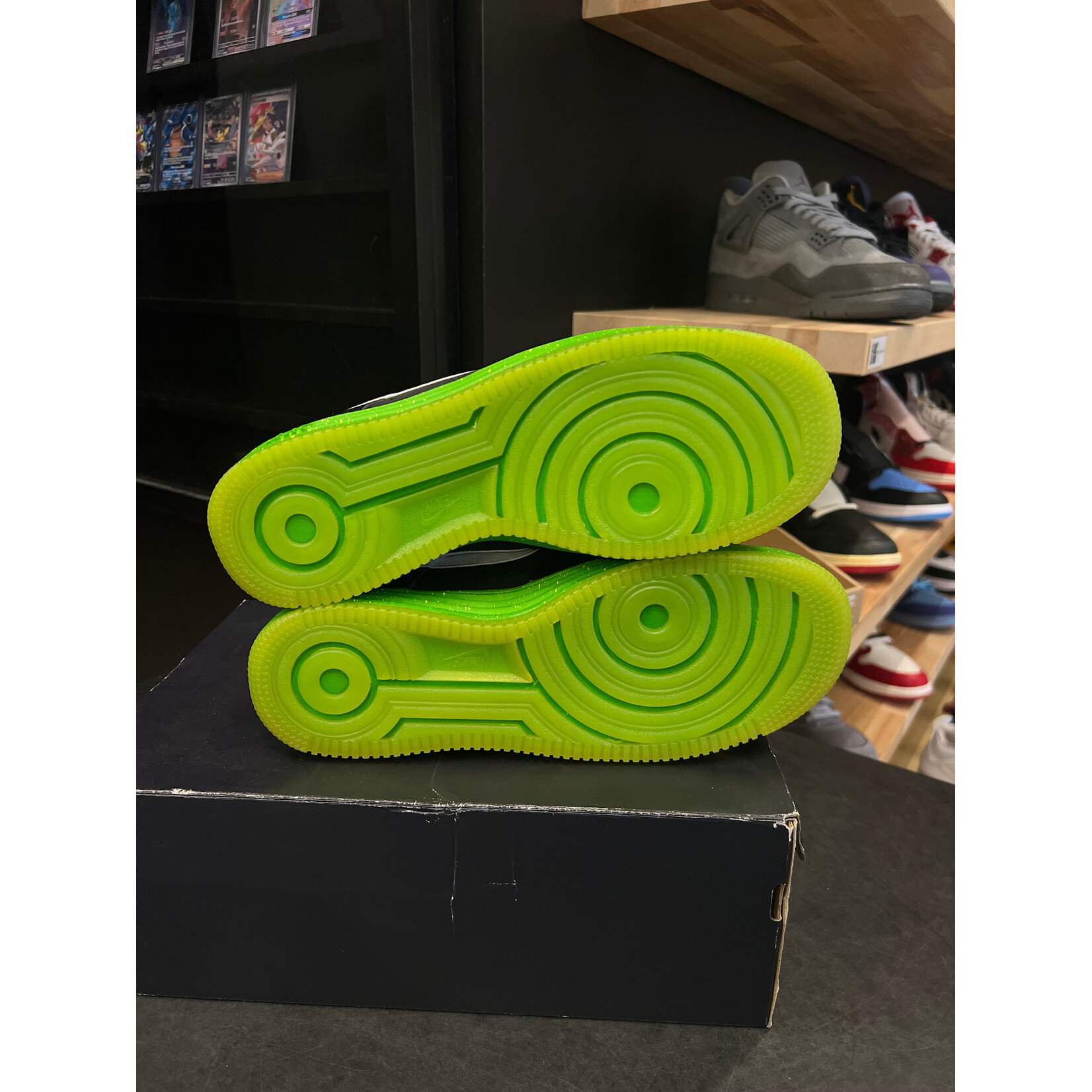 Nike Nike Lunar Force 1 NS Premium Black/White/Neon Green 629970 00 Size 9, DS BRAND NEW