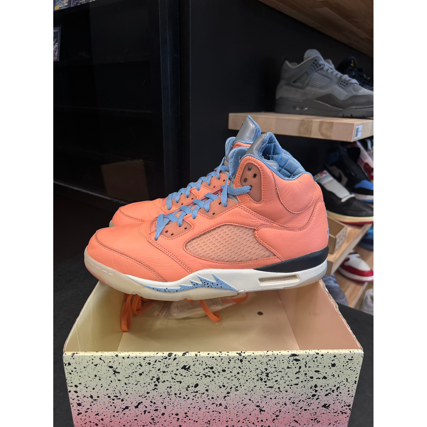 Jordan Jordan 5 Retro DJ Khaled We The Best Crimson Bliss Size 12, PREOWNED