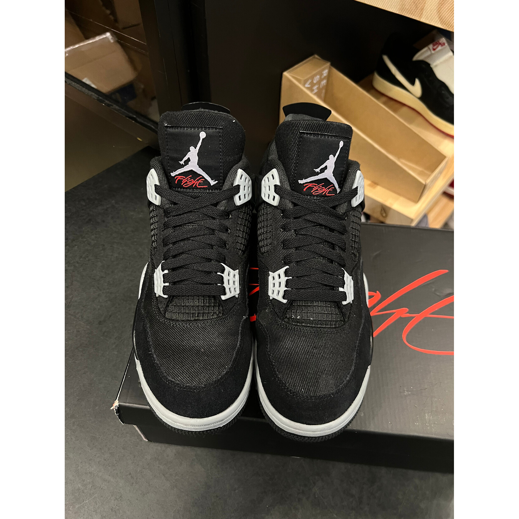 Jordan Jordan 4 Retro SE Black Canvas Size 8.5, PREOWNED