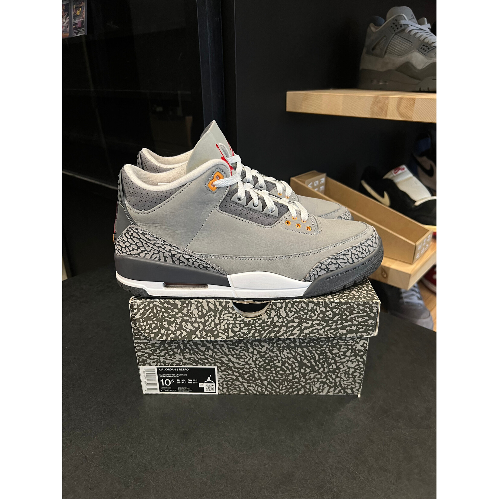 Jordan Jordan 3 Retro Cool Grey (2021) Size 10.5, PREOWNED